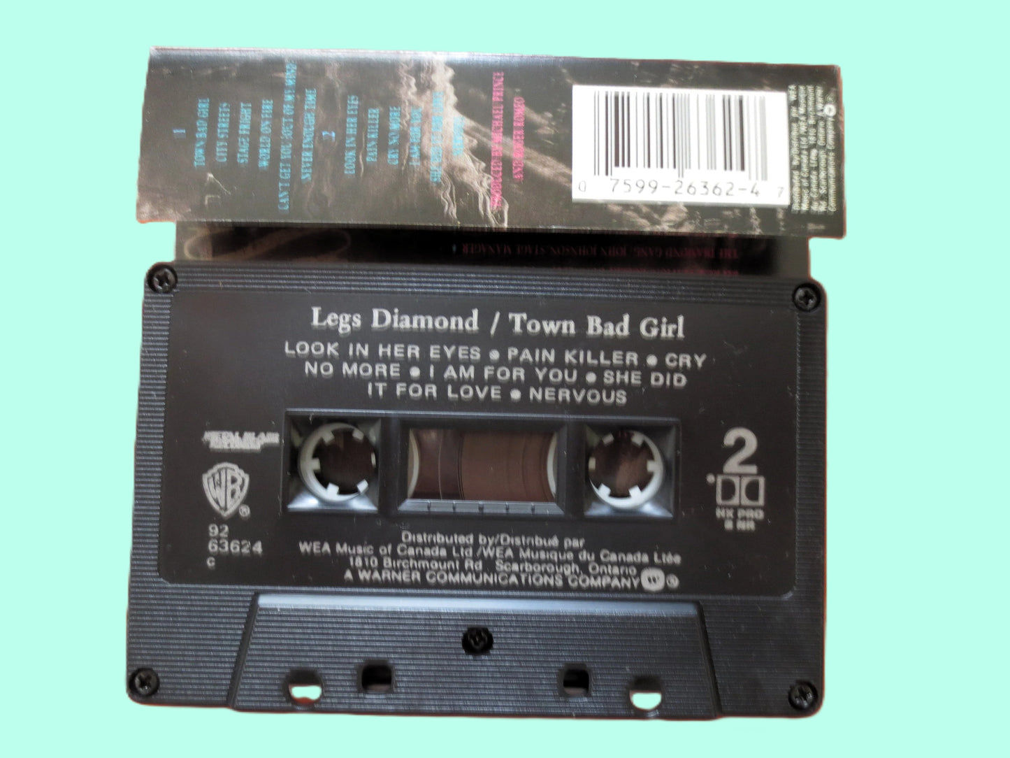 LEGS DIAMOND, TOWN Bad Girl, 1990 Cassette Tape, Vintage Cassette