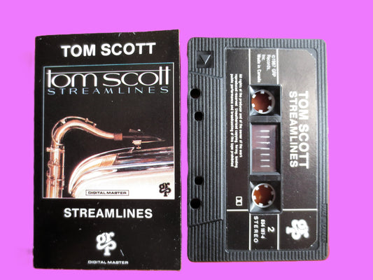 TOM SCOTT, 'STREAMLINES', 1987 Cassette Tape, Vintage Cassette
