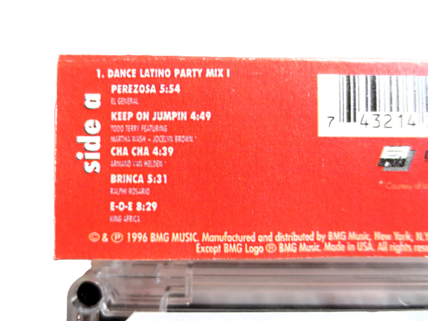 LATINO DANCE Tape, PARTY Mix Tape, Dance Latino Album, Latino Dance Music, Tape Cassette, Dance Cassette, 1996 Cassette