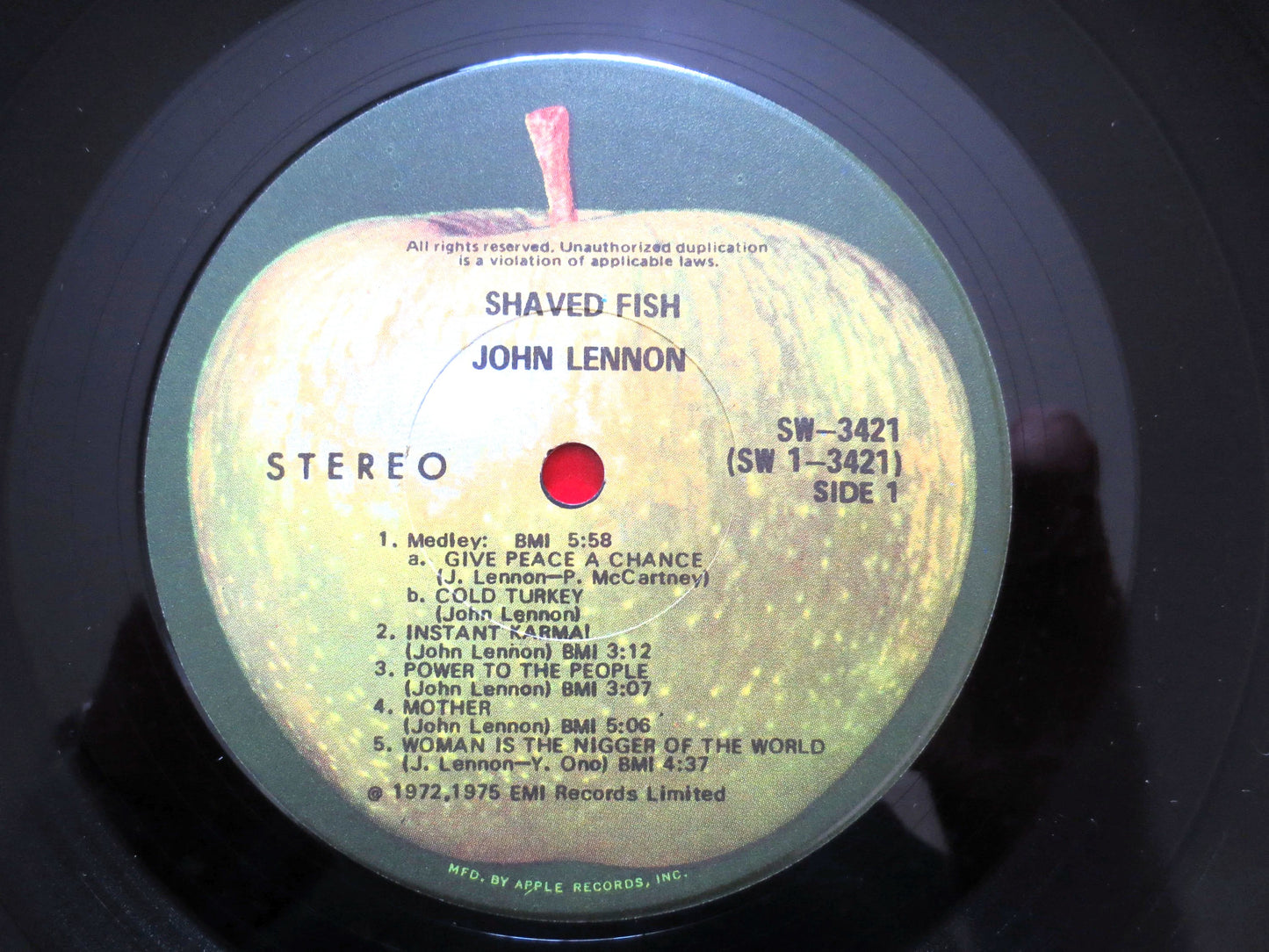 JOHN LENNON, Shaved Fish, Vintage Album, 1975 Record, Vinyl Lp