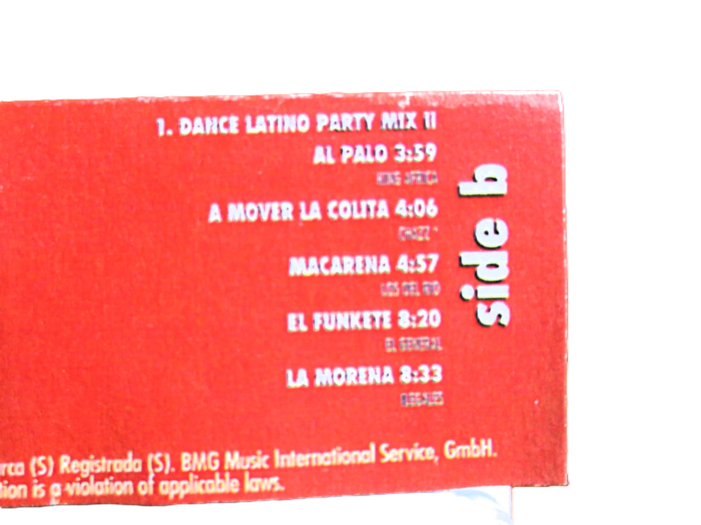 LATINO DANCE Tape, PARTY Mix Tape, Dance Latino Album, Latino Dance Music, Tape Cassette, Dance Cassette, 1996 Cassette