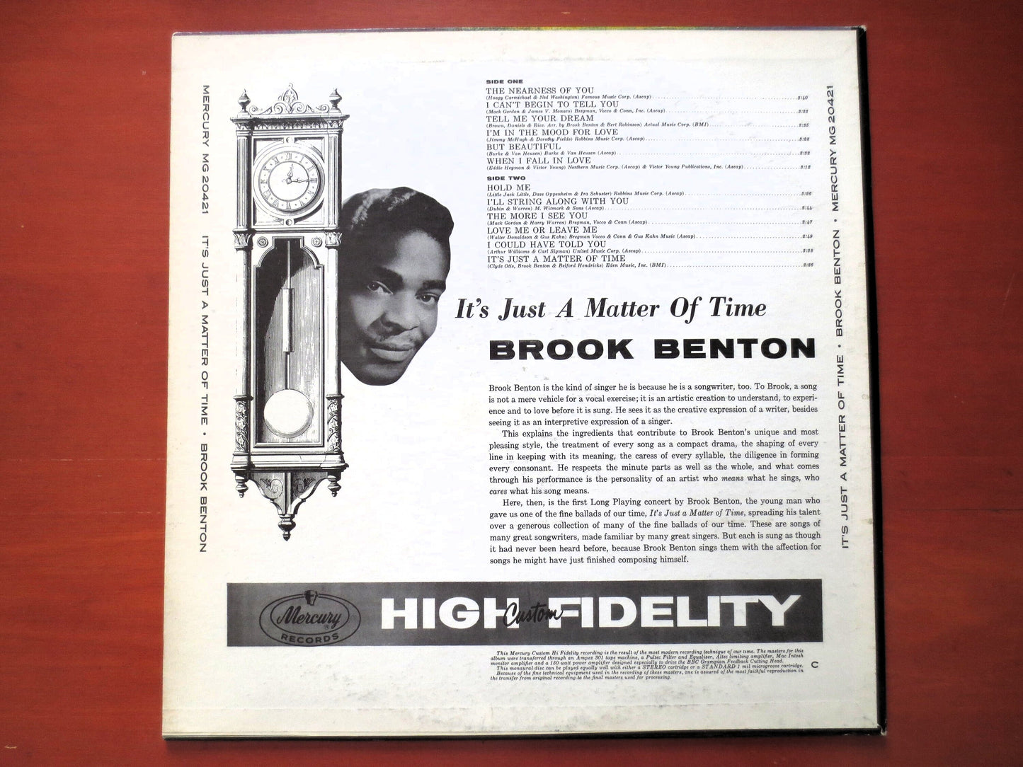 BROOK BENTON, A Matter of TIME, Brook Benton Record, Brook Benton Album, Brook Benton Lp, Vintage Vinyl, Vinyl, 1959 Record