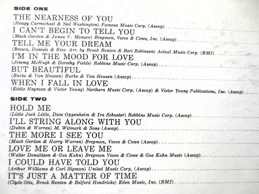 Brook Benton – A Matter of Time (1959) Vinyl LP