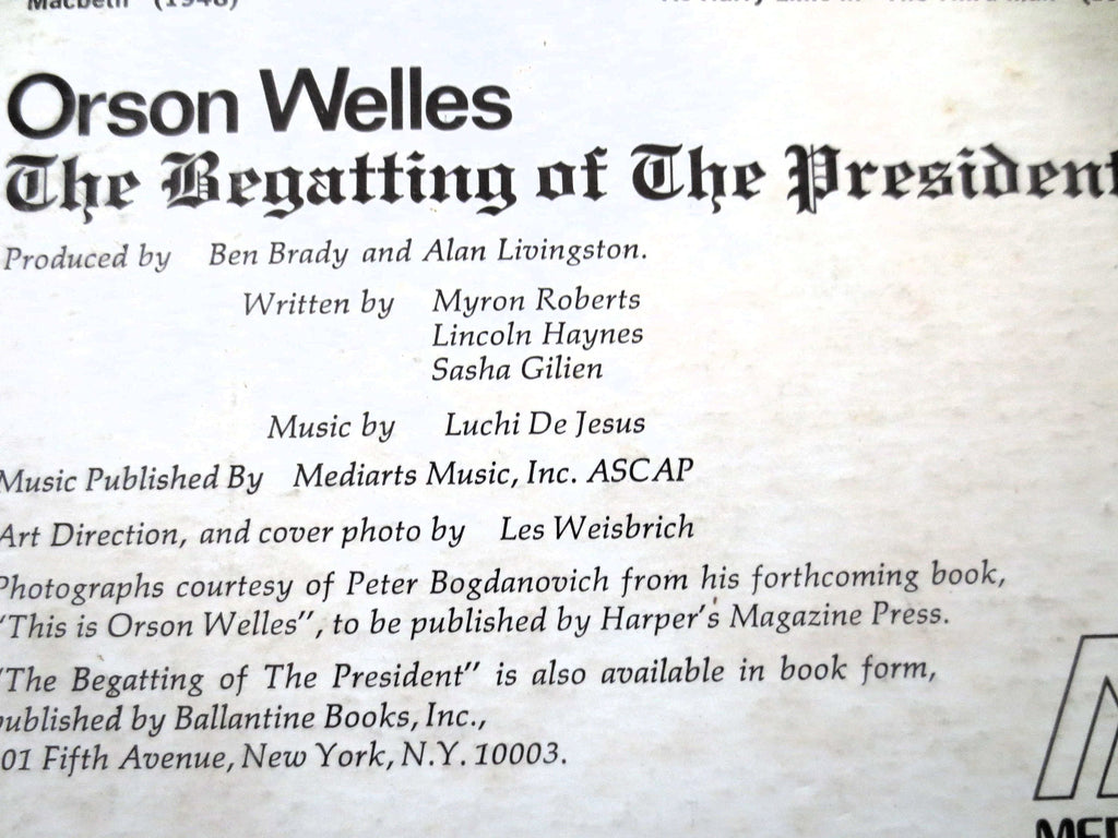 Orson Welles – The Begatting of the President (1969) Vinyl LP