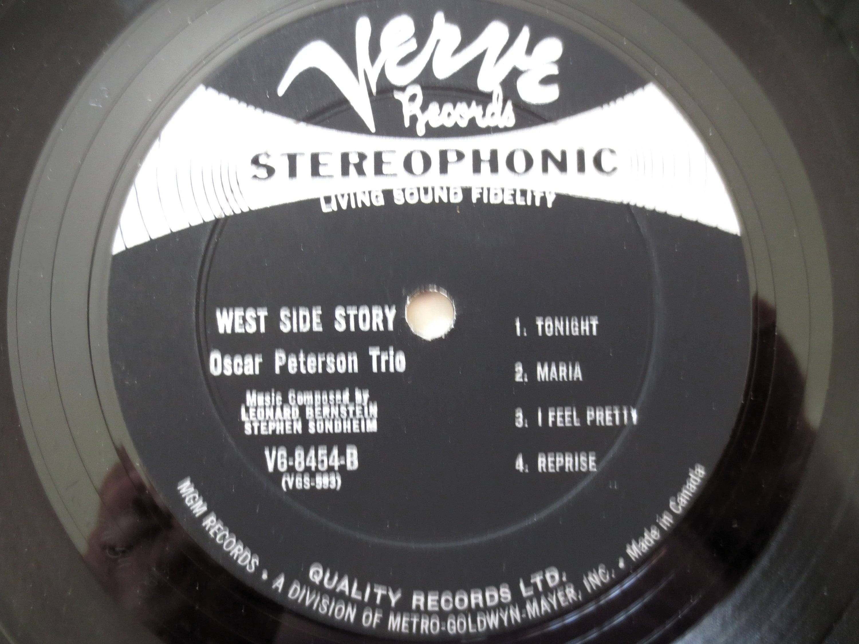 OSCAR PETERSON TRIO, West Side Story, Vintage Jazz Album, 1962 Record, Vinyl Lp