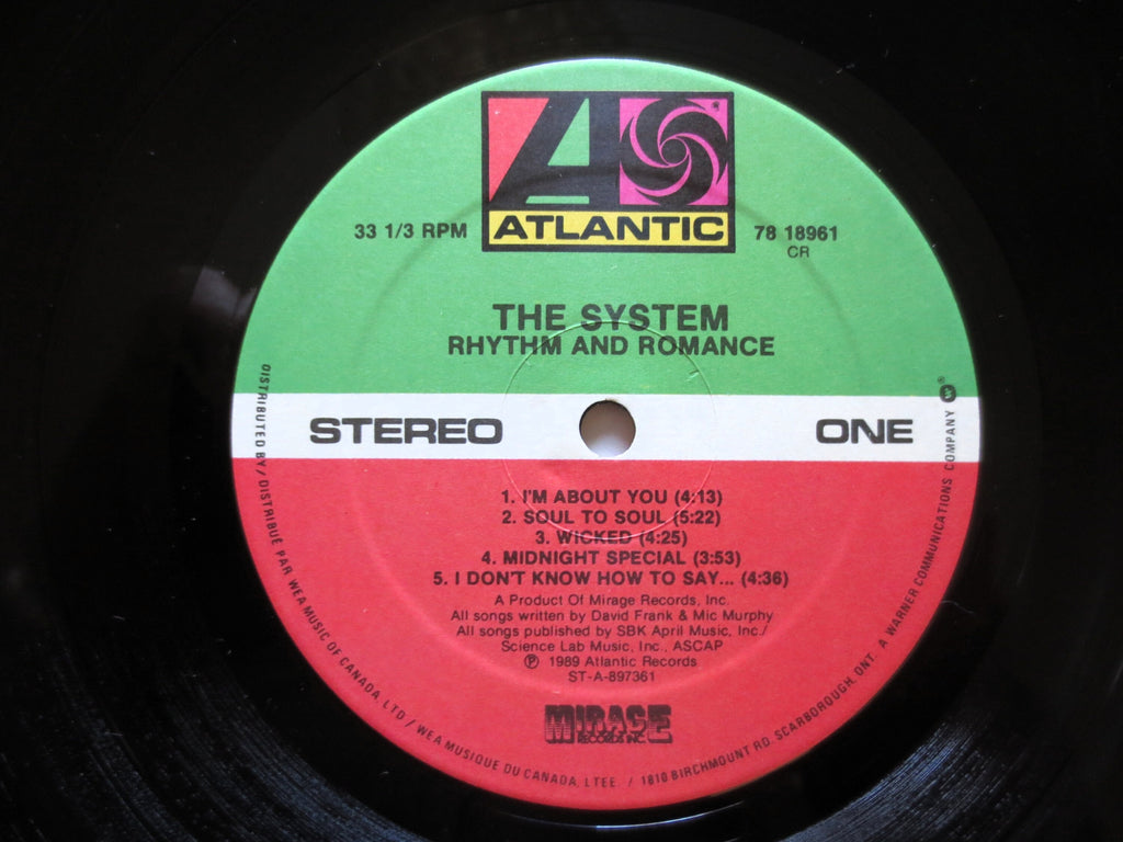 The System – Rhythm and Romance (1989) Vinyl LP