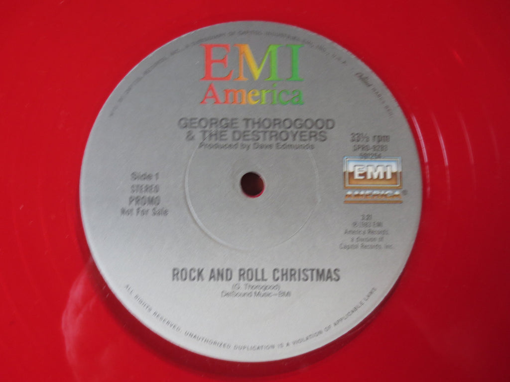 George Thorogood – Rock and Roll Christmas (1983) Red Vinyl Promo 7"