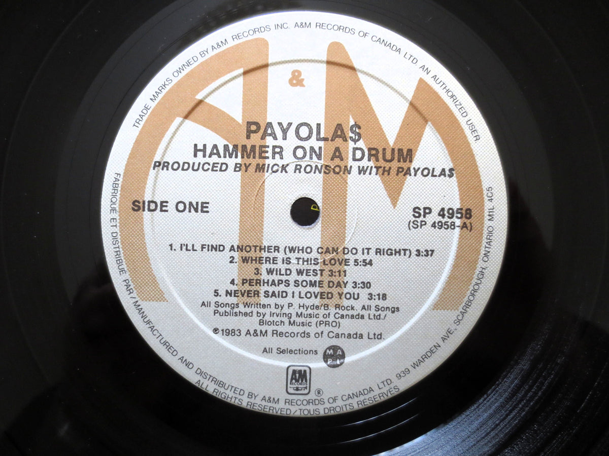 The Payolas – Hammer on a Drum (1983) Vinyl LP