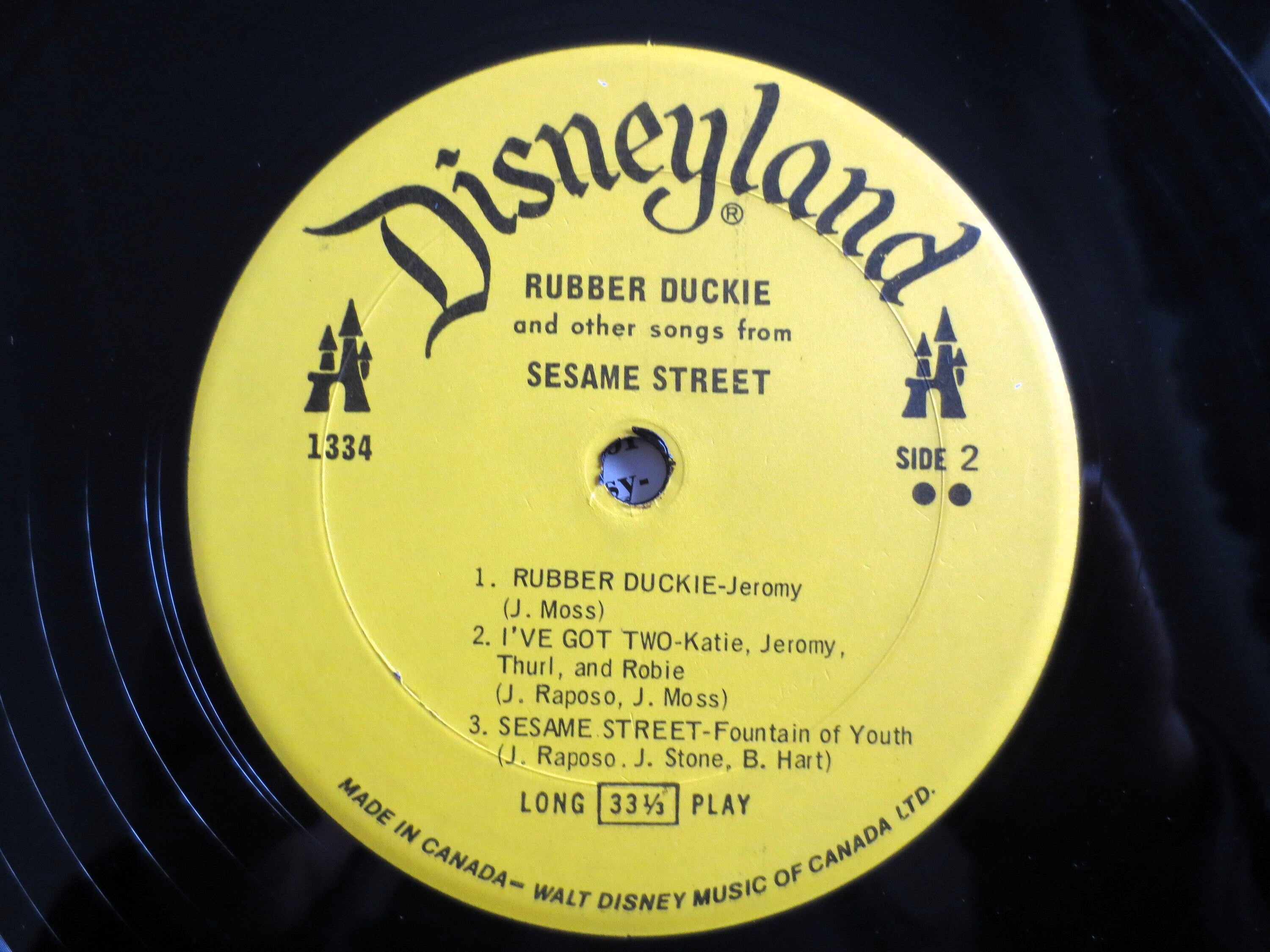 RUBBER DUCKIE, Sesame Street Record, DISNEYLAND Records, Disney Records, Vintage Vinyl, Kids Records, Vinyl, 1970 Records