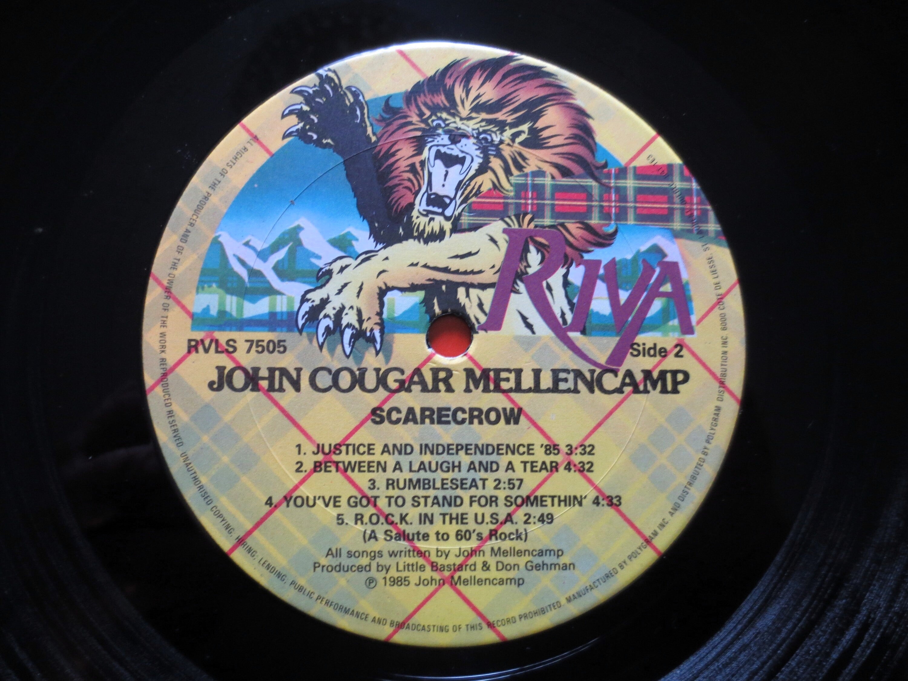 JOHN COUGAR, Scarecrow, Vintage Album, 1985 Record, Vinyl Lp