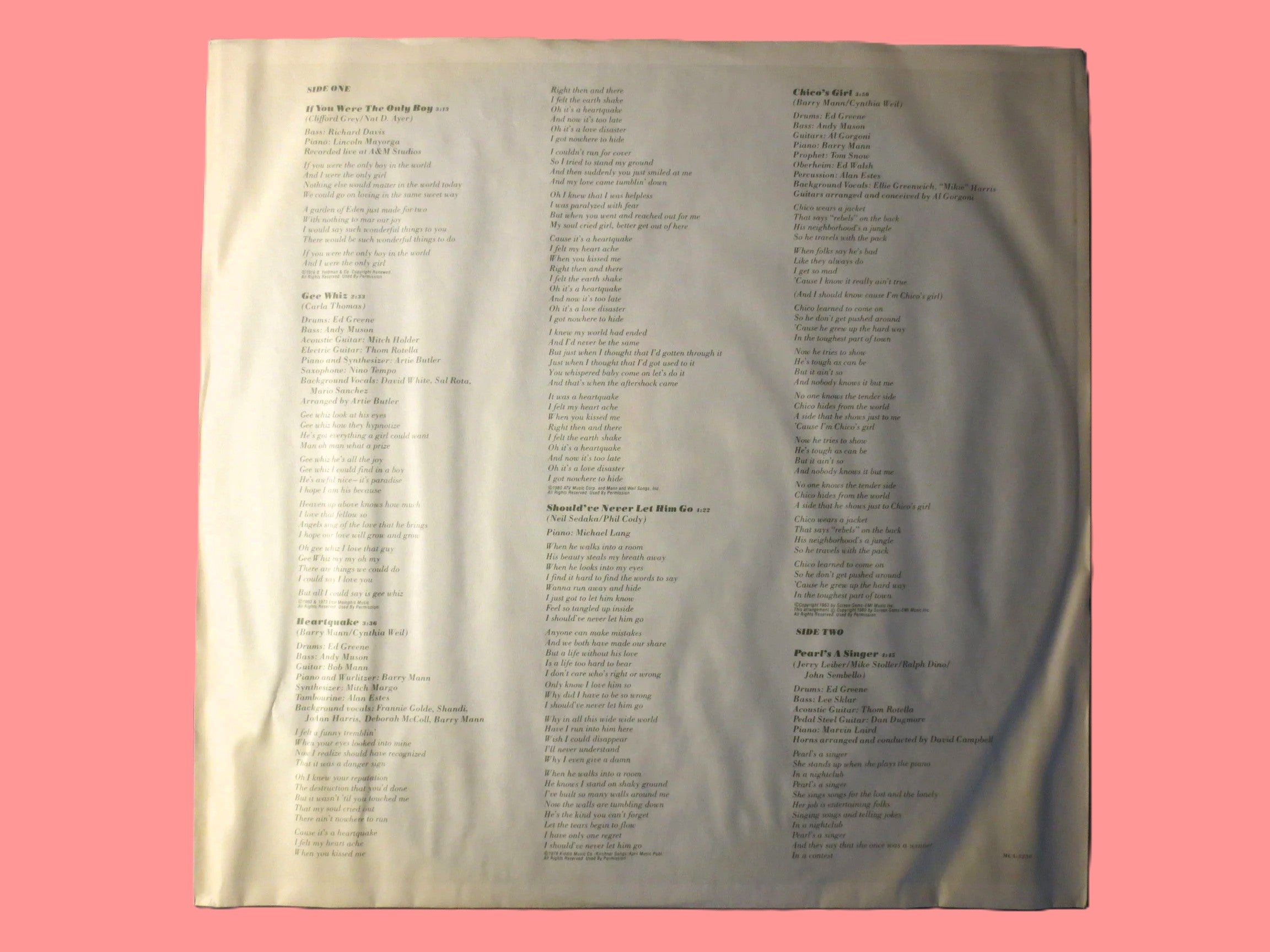 BERNADETTE PETERS, VARGAS Cover, 1980 Records, Pop Jazz Album, Vinyl Record