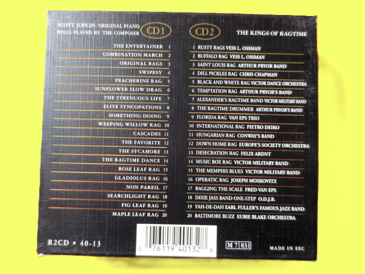 SCOTT JOPLIN, The Gold COLLECTION, Ragtime Piano, 1997 Compact Disc, Vintage Cd