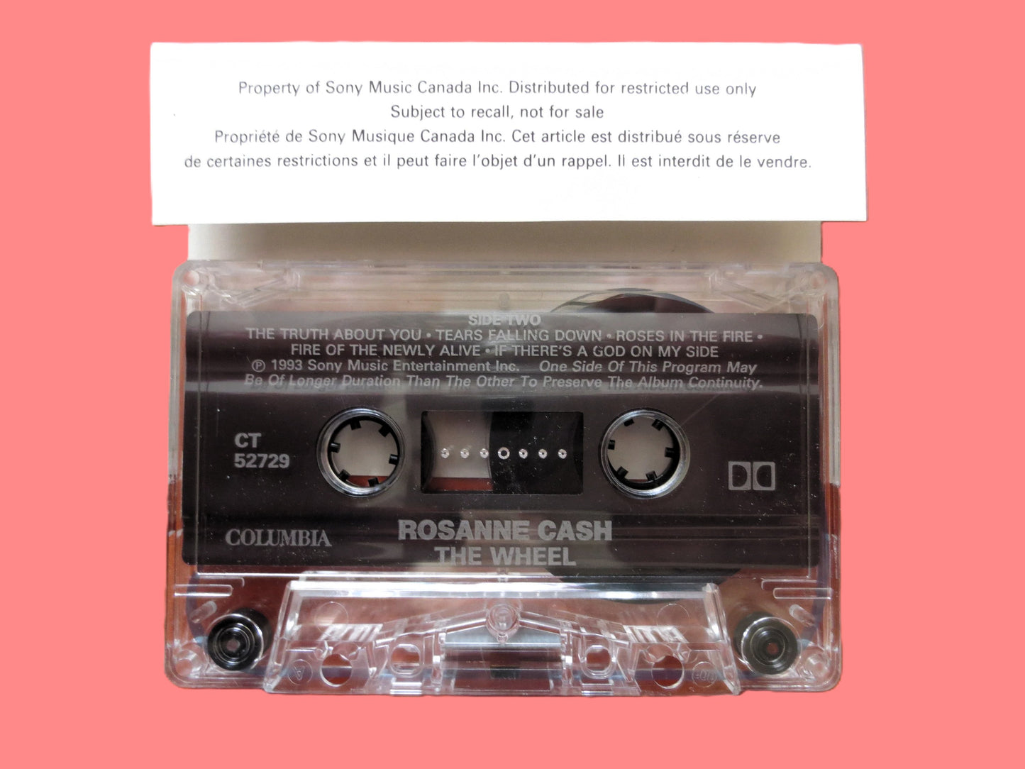 ROSANNE CASH, The WHEEL, 1993 Cassette Tape, Vintage Cassette