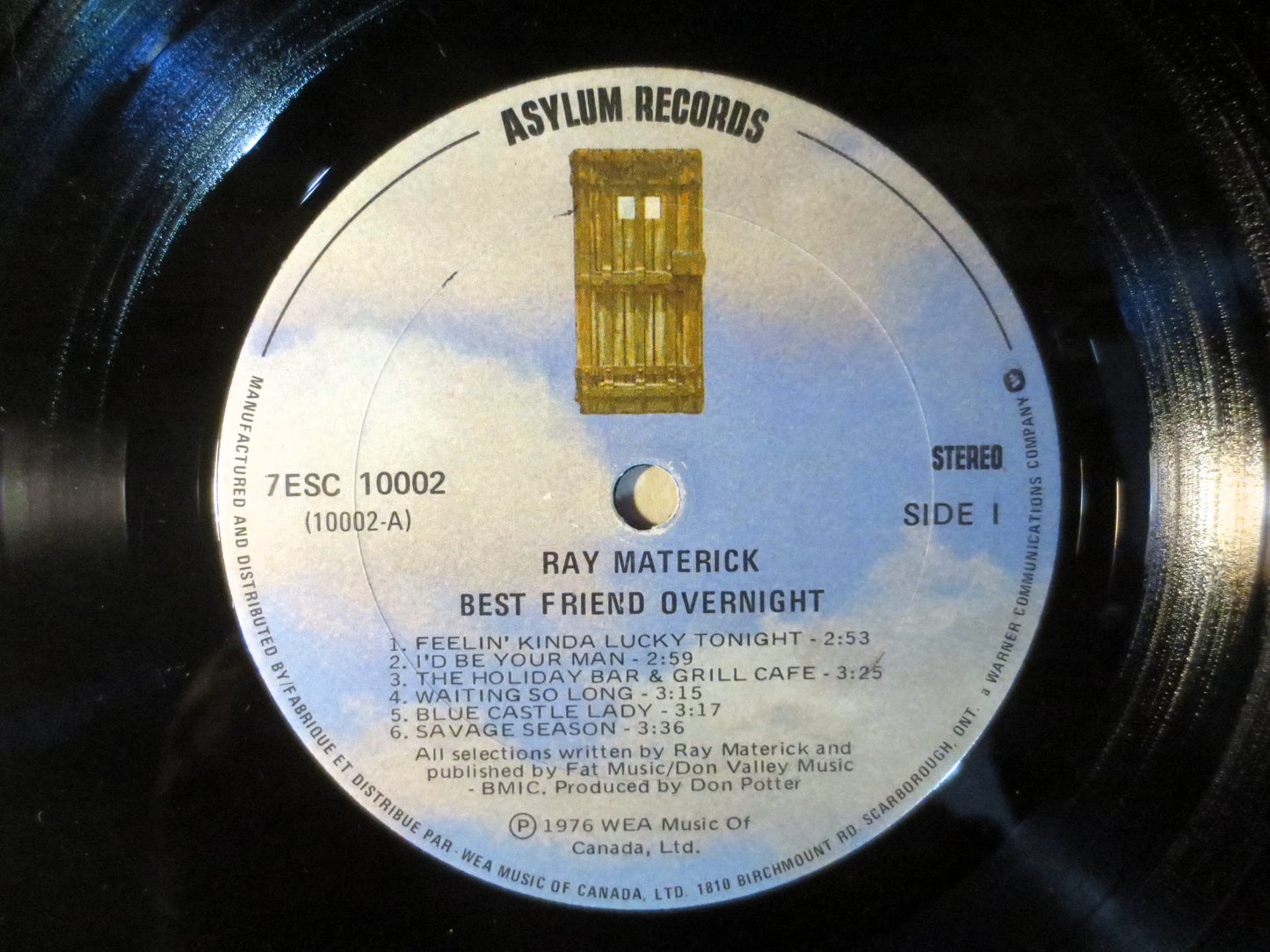 RAY MATERICK, Best Friend Overnight, Vintage Album, 1975 Record, Vinyl Lp