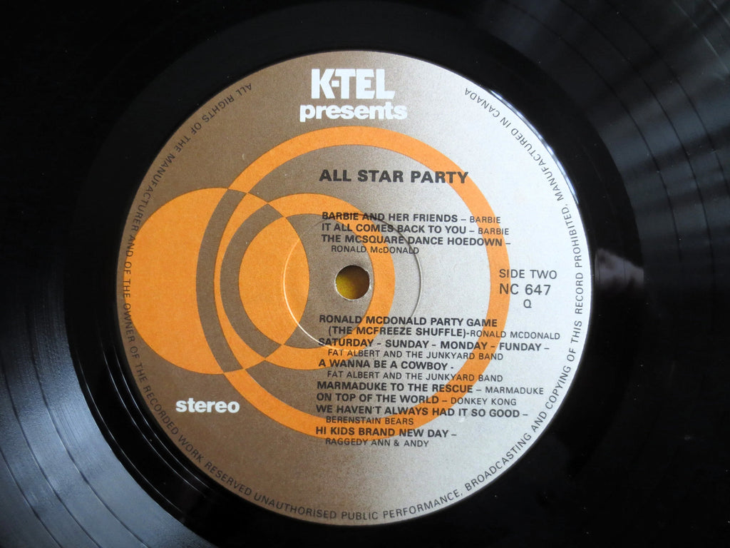 All-Star Party (K-Tel Records, 1982) Vinyl LP