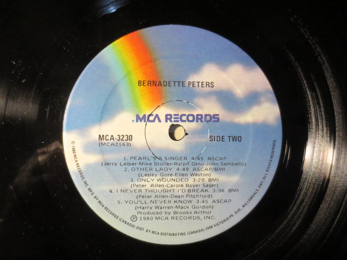 BERNADETTE PETERS, VARGAS Cover, 1980 Records, Pop Jazz Album, Vinyl Record