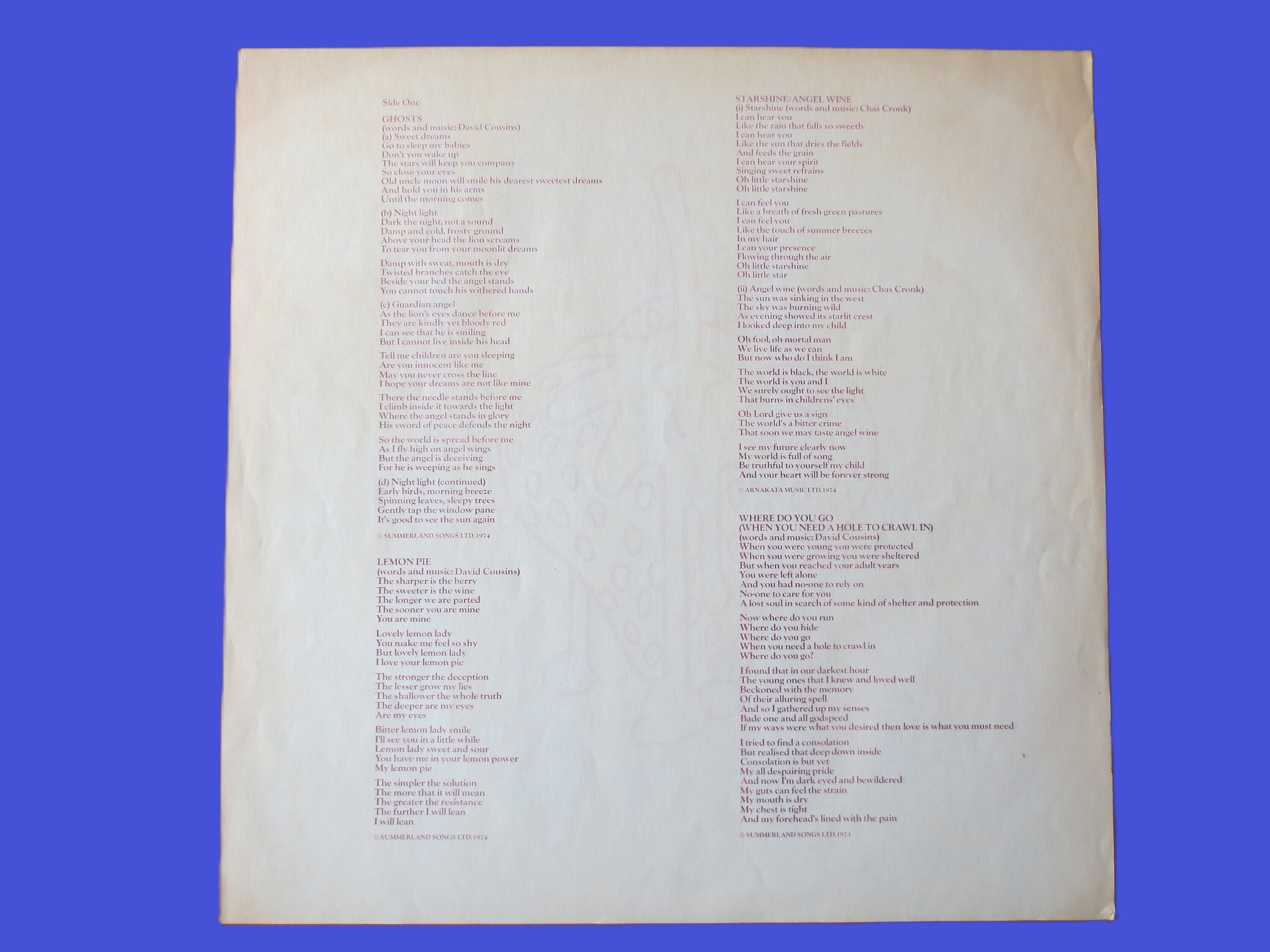 Strawbs – Ghosts (1974) Vinyl LP