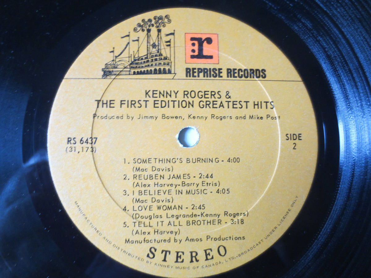 Kenny Rogers & The First Edition Greatest Hits Vinyl Record - 1970