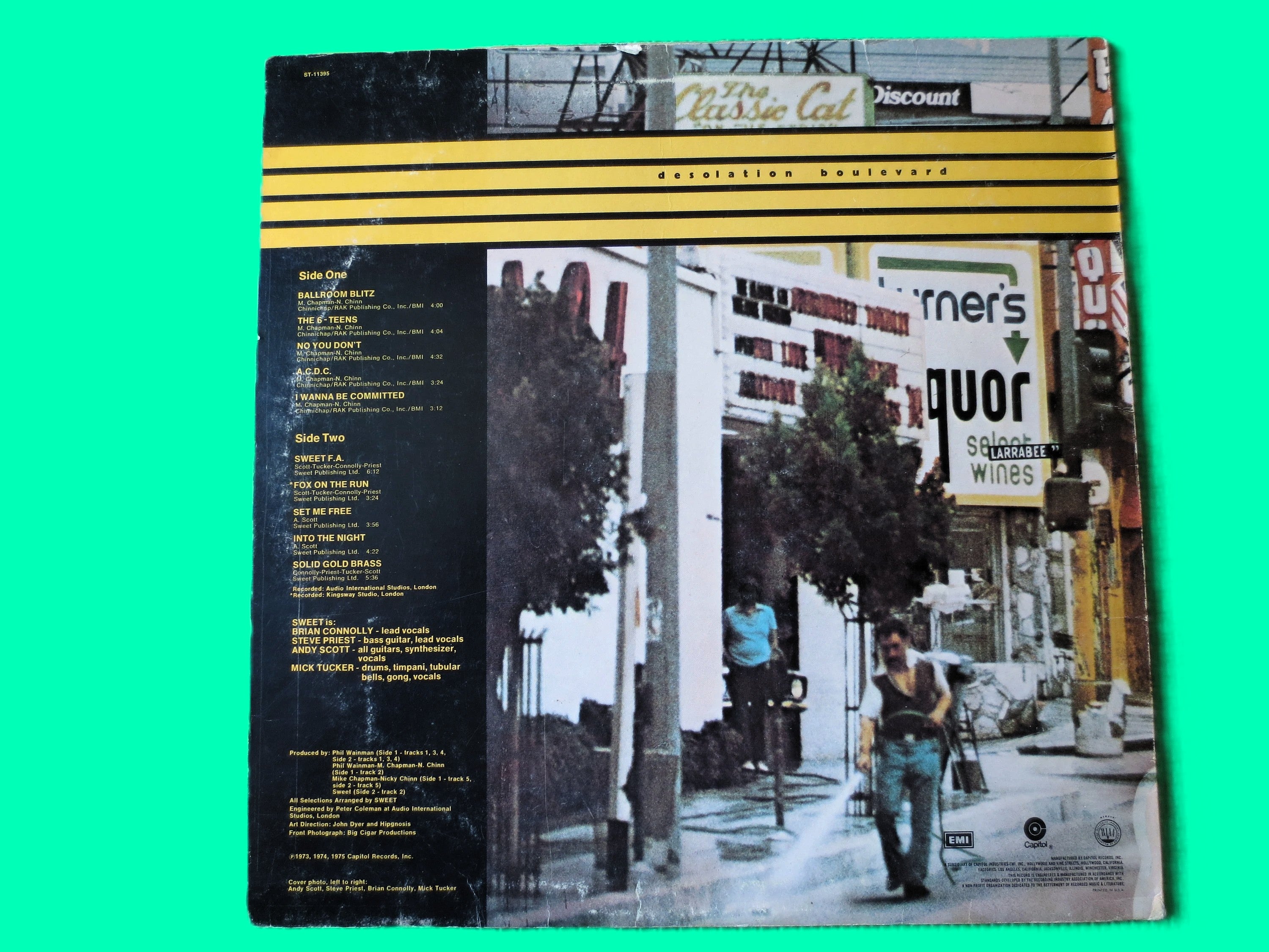 The SWEET, DESOLATION BOULEVARD, Vintage  Album, 1974 Record, Vinyl Lp