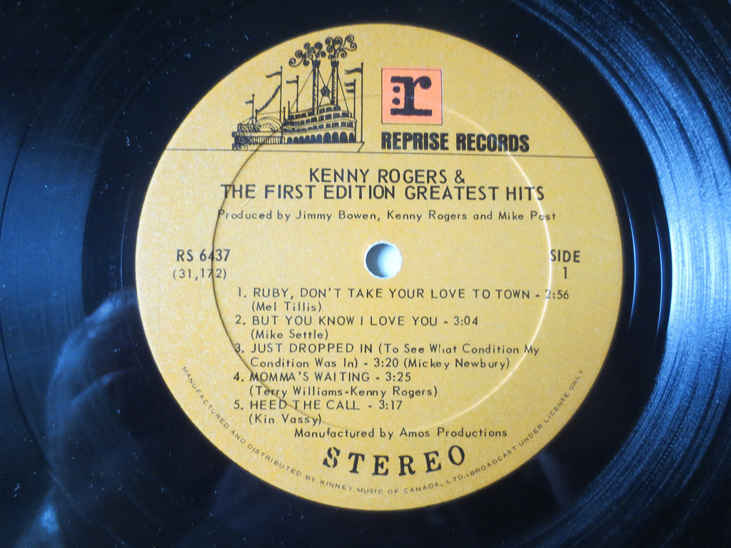 Kenny Rogers & The First Edition Greatest Hits Vinyl Record - 1970