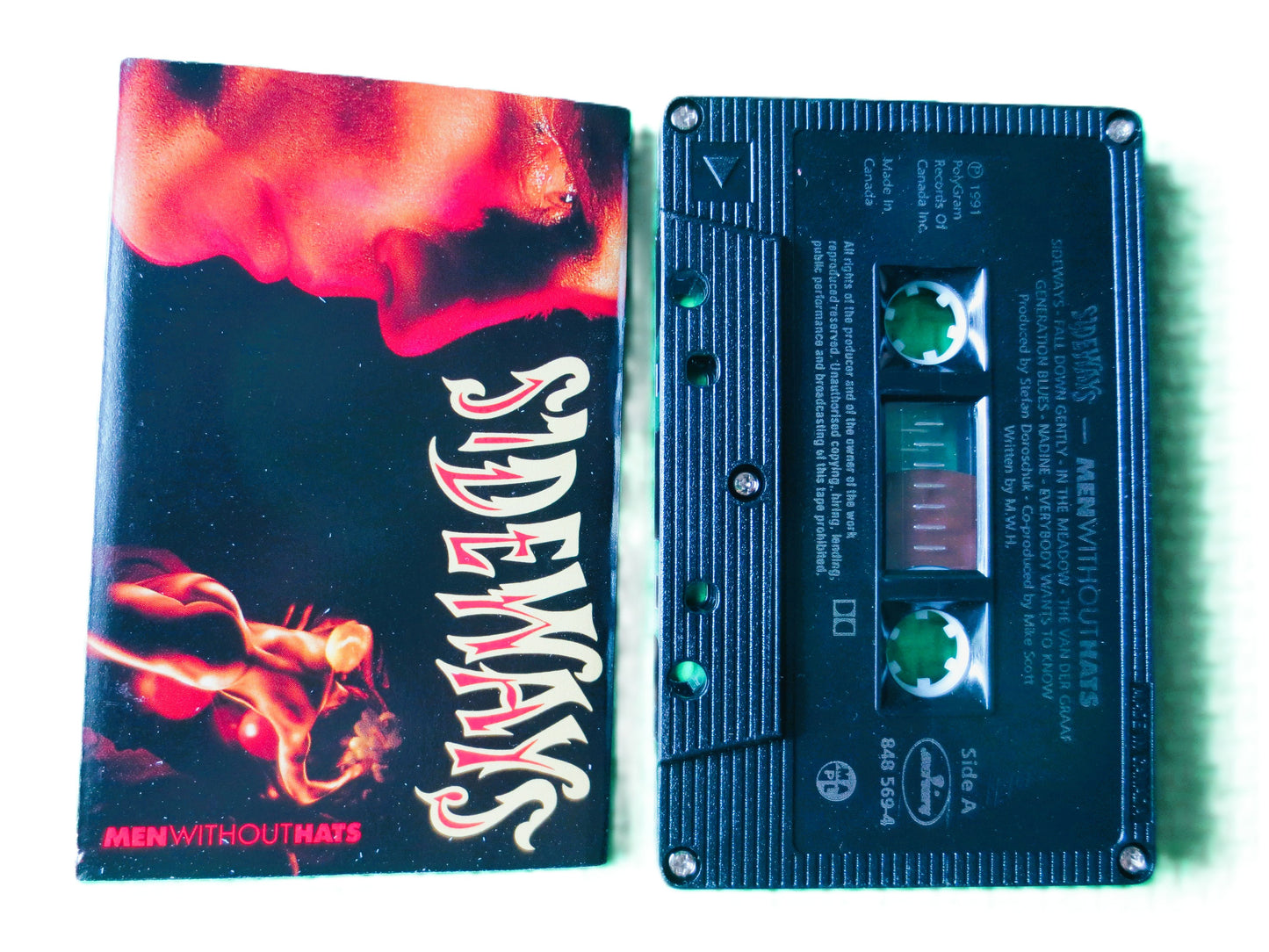 MEN Without HATS, SIDEWAYS, 1991 Cassette Tape, Vintage Cassette