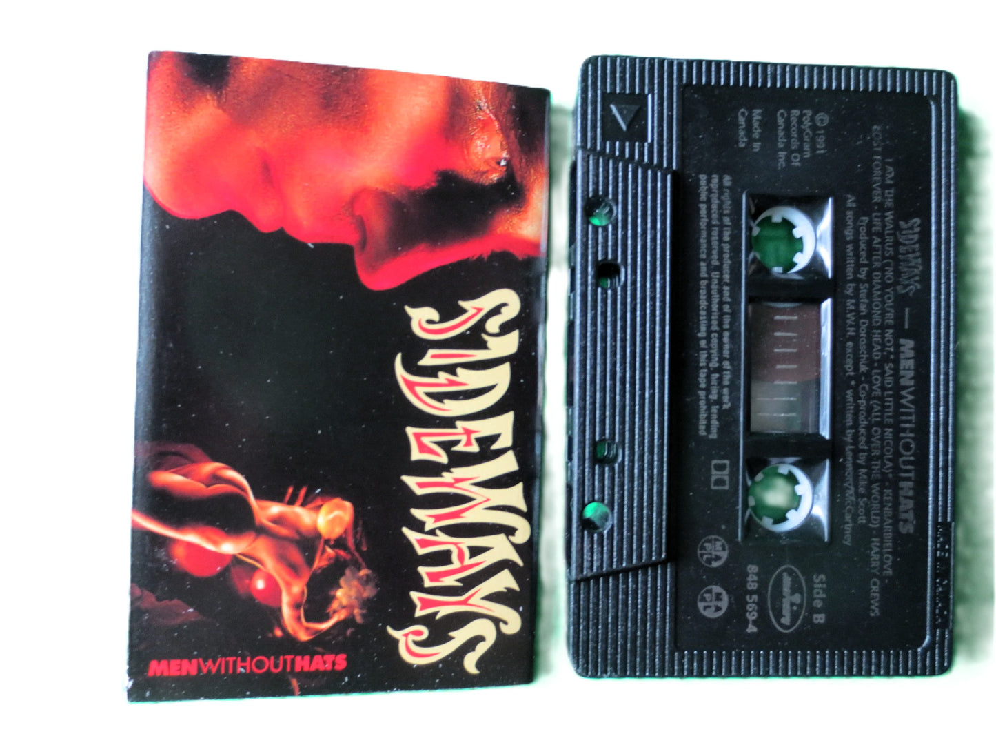 MEN Without HATS, SIDEWAYS, 1991 Cassette Tape, Vintage Cassette