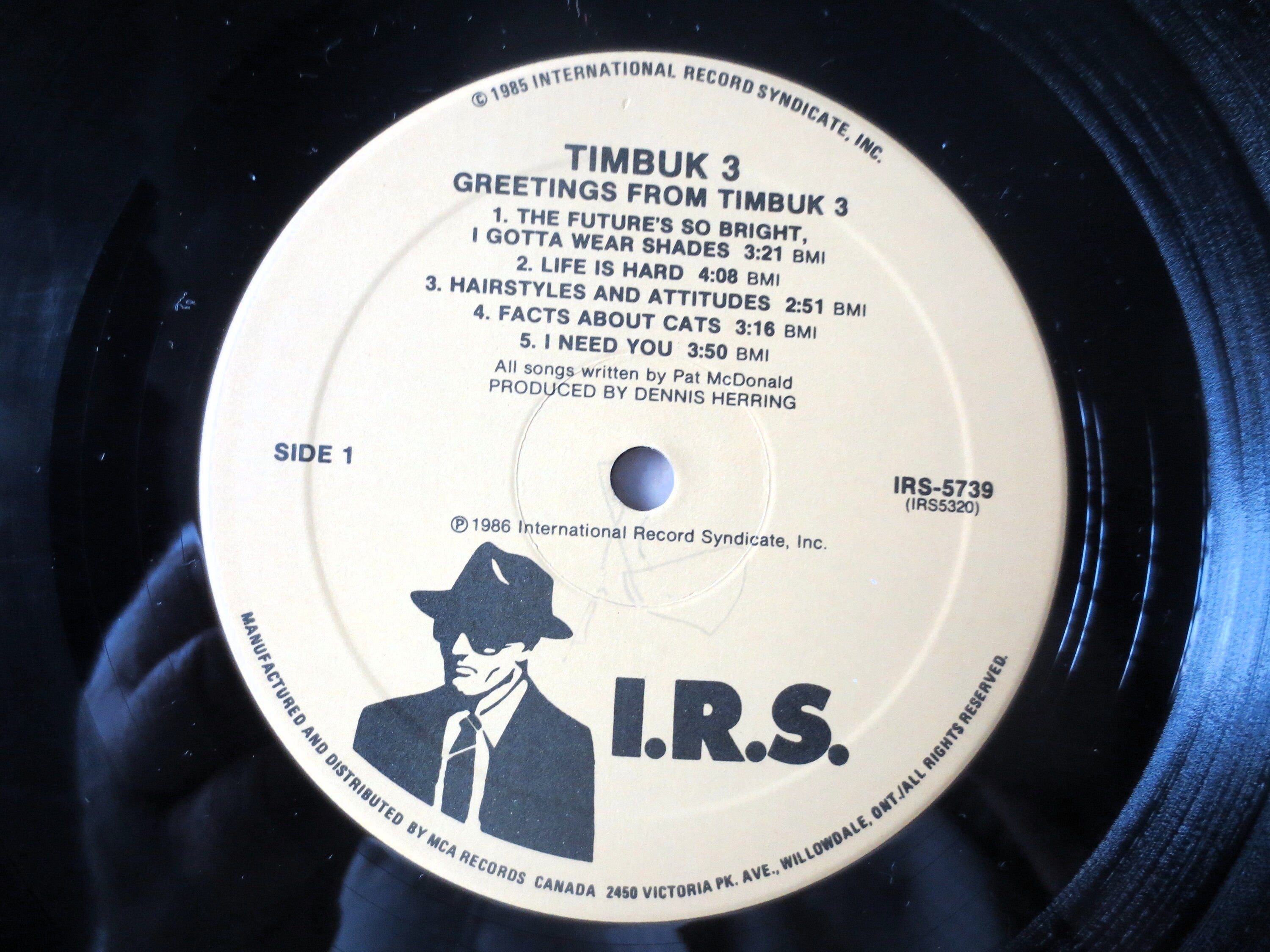 TIMBUK 3, "GREETINGS From", 1986 Record, Vintage Rock Album