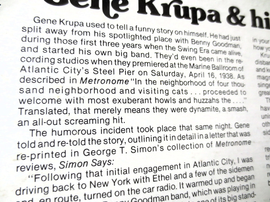 Gene Krupa – Krupa Swings (1980) Vinyl LP