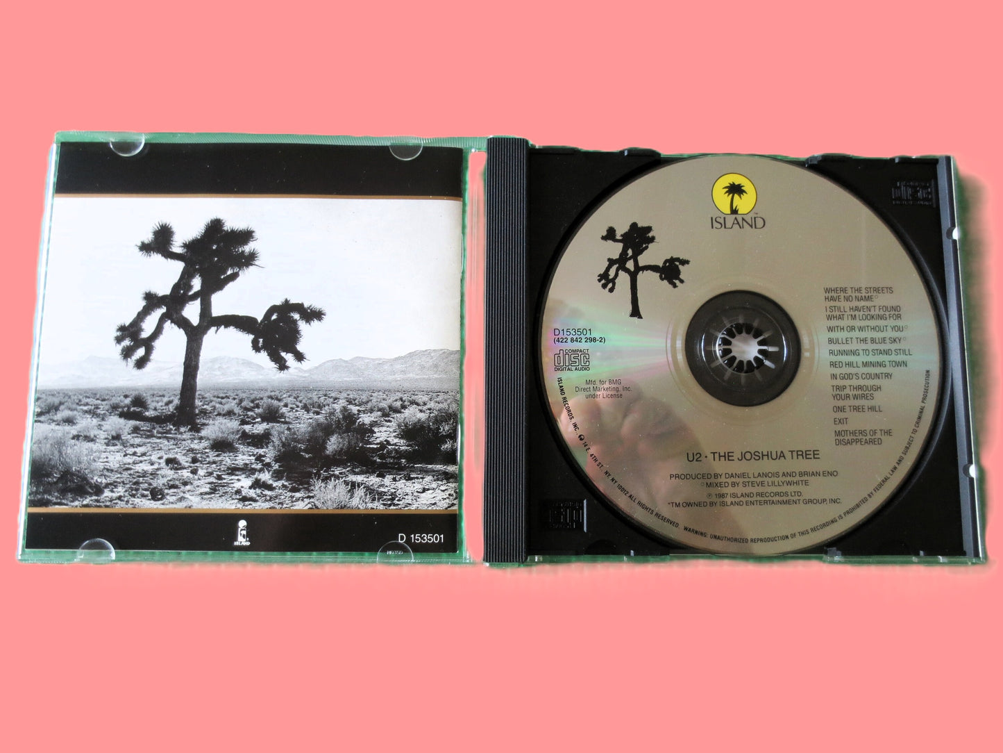 U2 - The JOSHUA TREE CD - Rock Album - 1987 Compact Disc, Vintage Cd