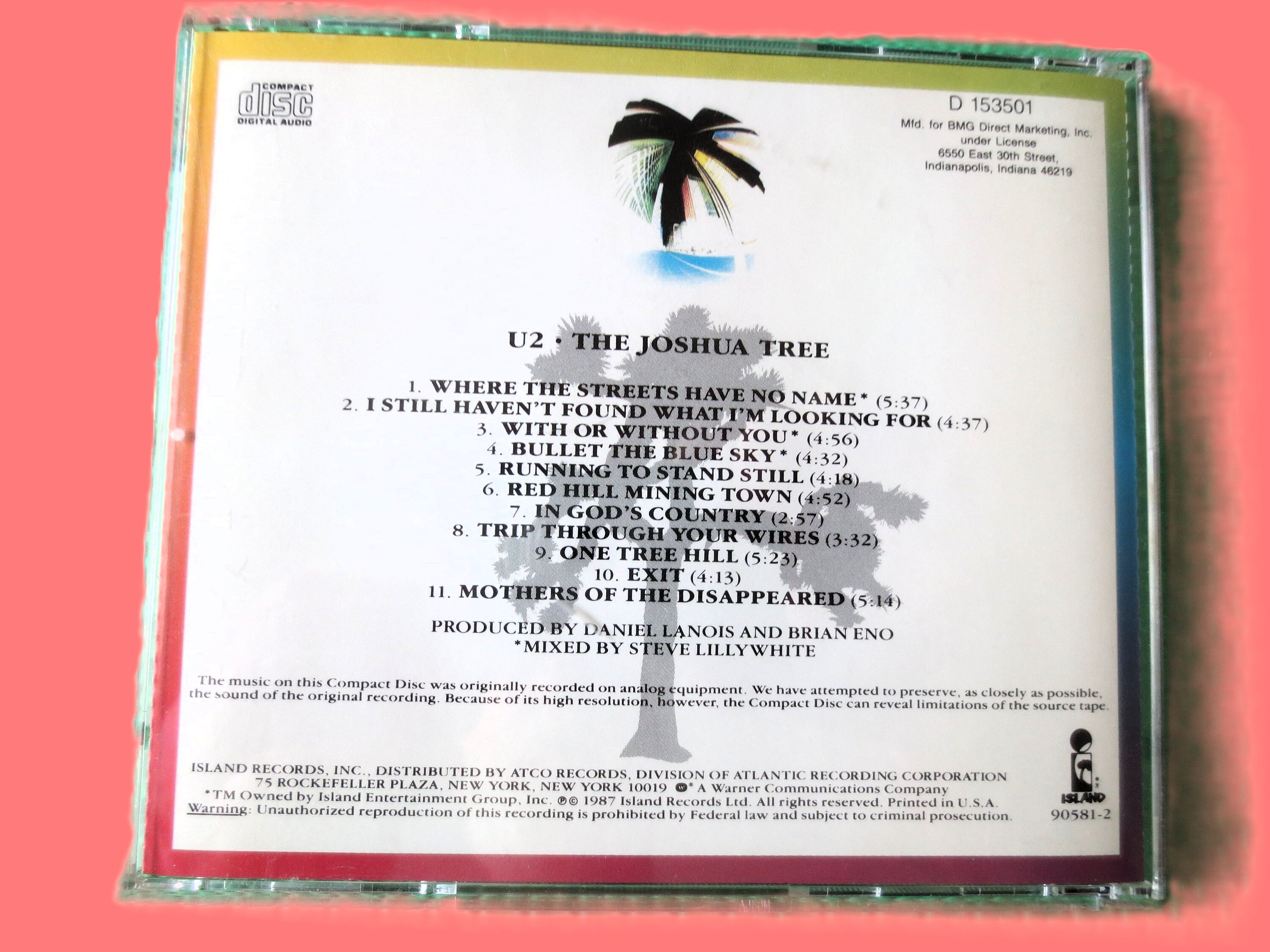 U2 – The Joshua Tree (1987) CD
