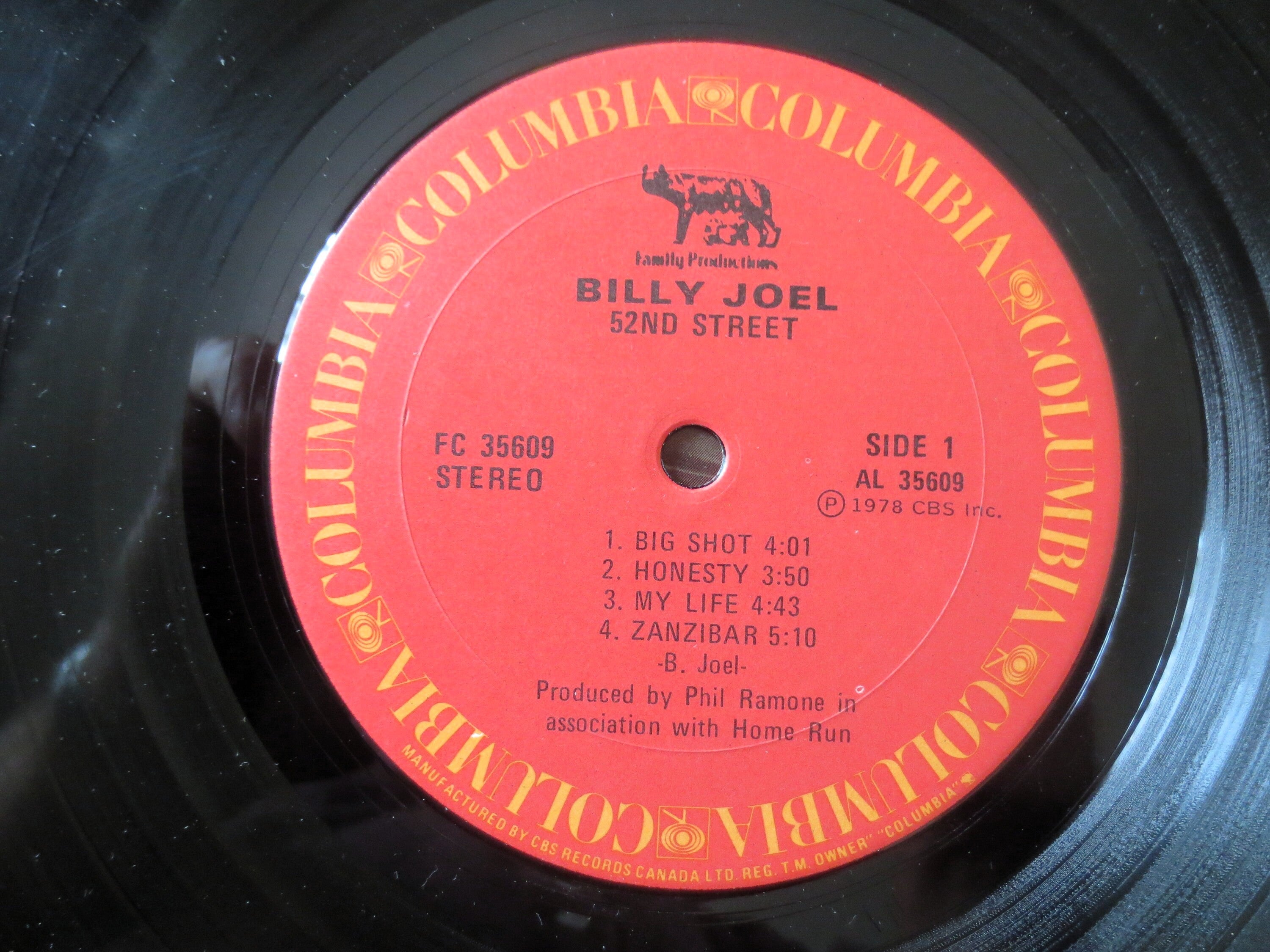 BILLY JOEL, 52nd Street, Vintage Album, 1978 Record, Vinyl Lp