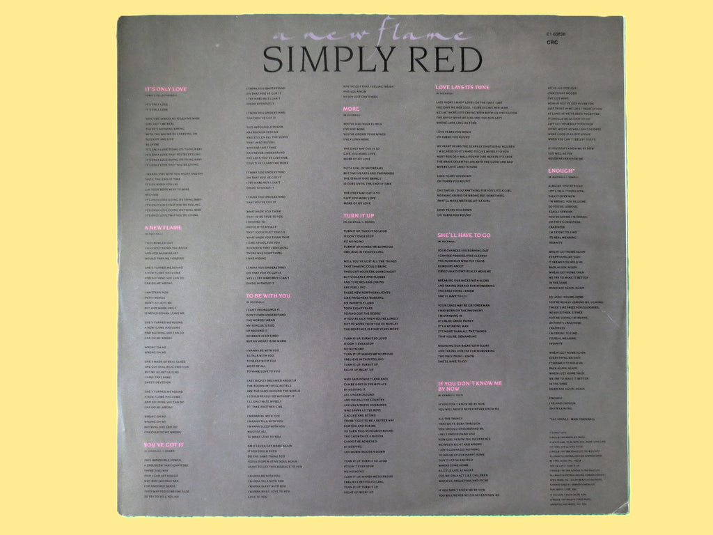Simply Red – A New Flame (1989) Vinyl LP