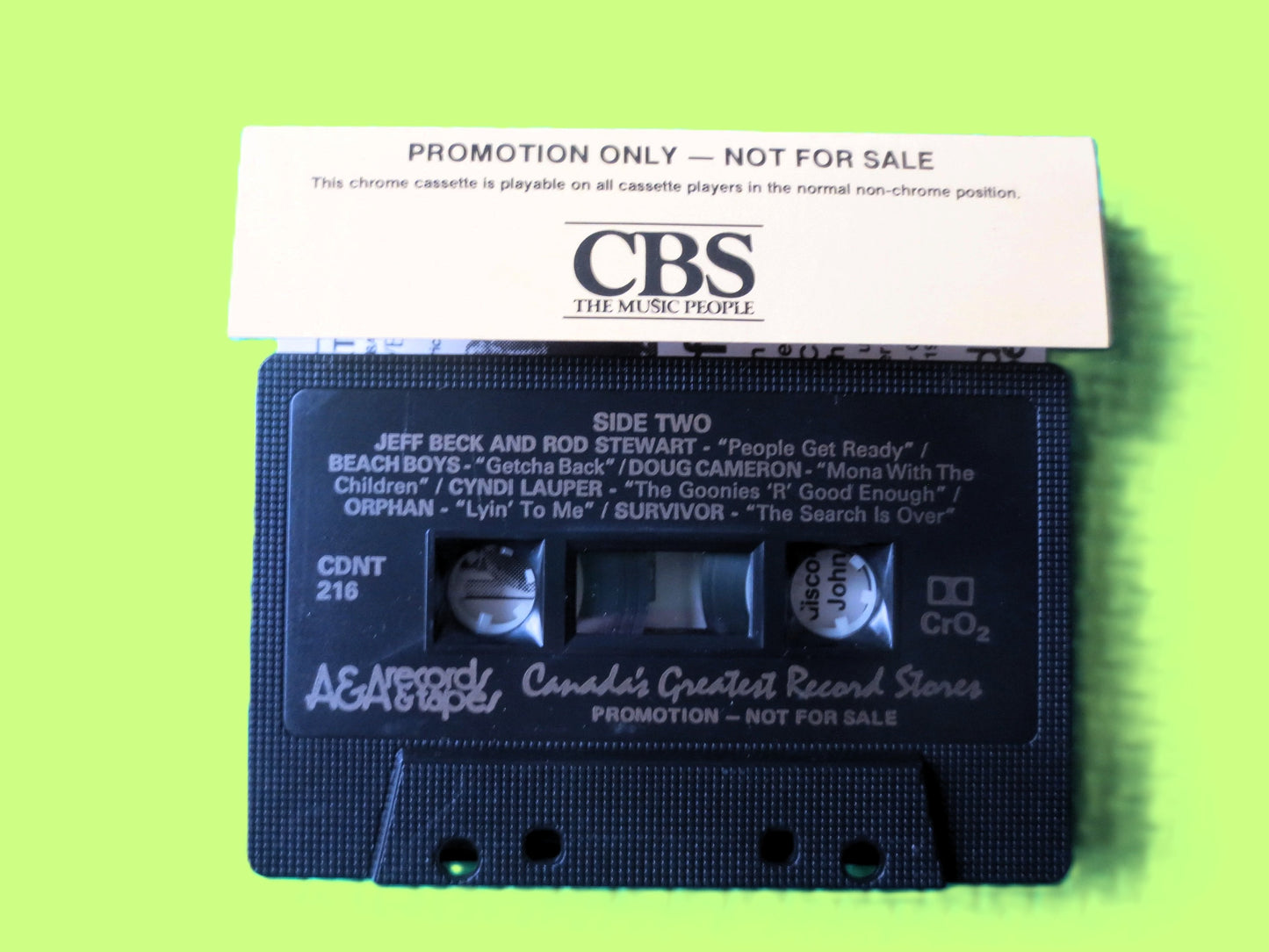 A and A Records, PROMO CASSETTE, PROMO Tape, Promo lp, Rock Cassettes, Rock Tapes, Cassettes, Cbs Records, 1984 Cassette