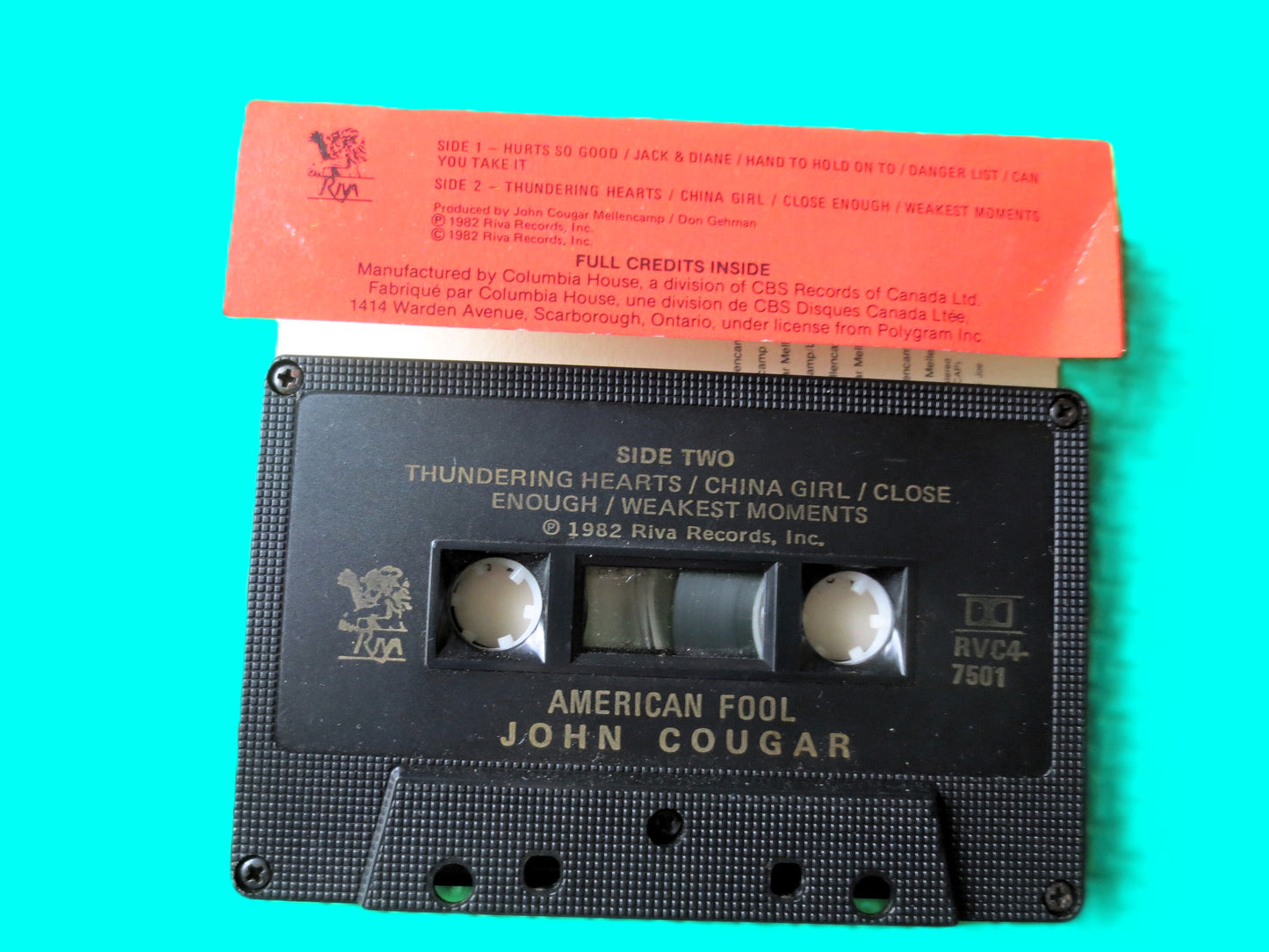JOHN COUGAR, American FOOL, 1982 Cassette Tape, Vintage Cassette