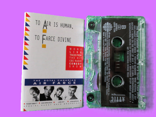 AIR FARCE, To Air is Human, 1990 Cassette Tape, Vintage Comedy Album