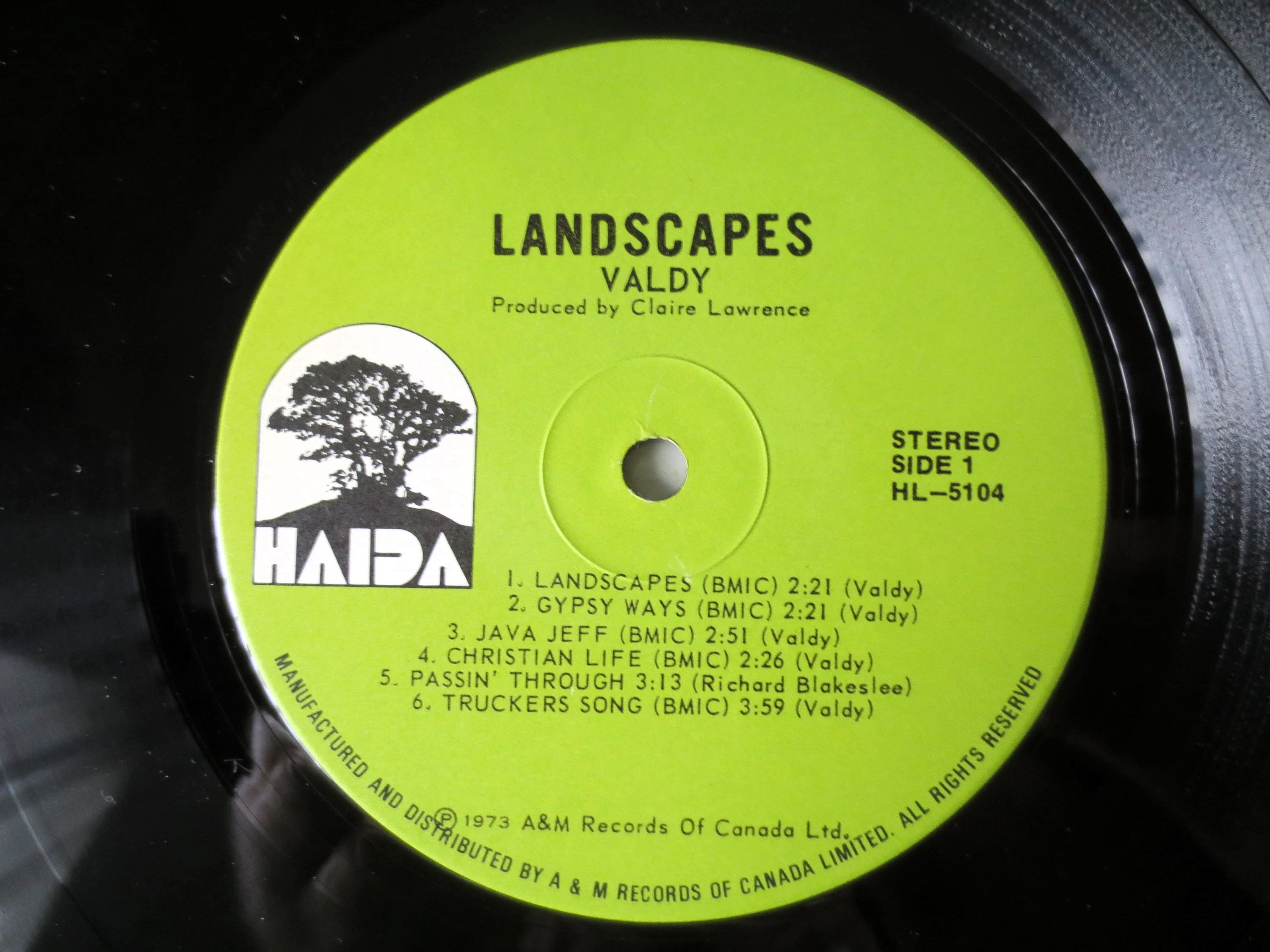 Valdy – Landscapes (1973) Vinyl LP
