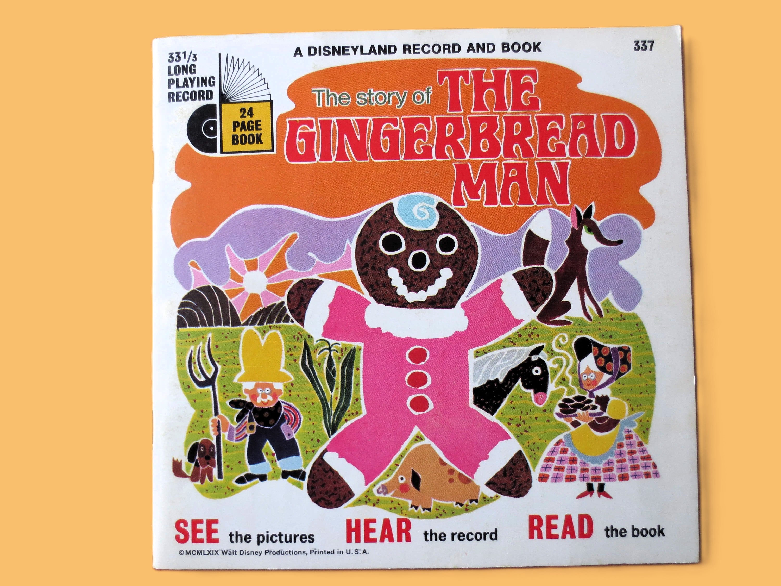 Disneyland – The Story of the Gingerbread Man (1969) Vinyl LP with 24-Page Book