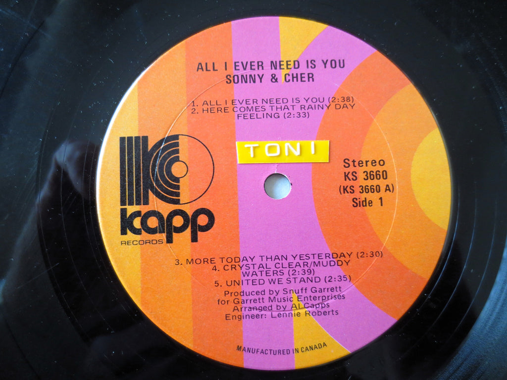 Sonny & Cher – All I Ever Need Is You (1972) Vinyl LP
