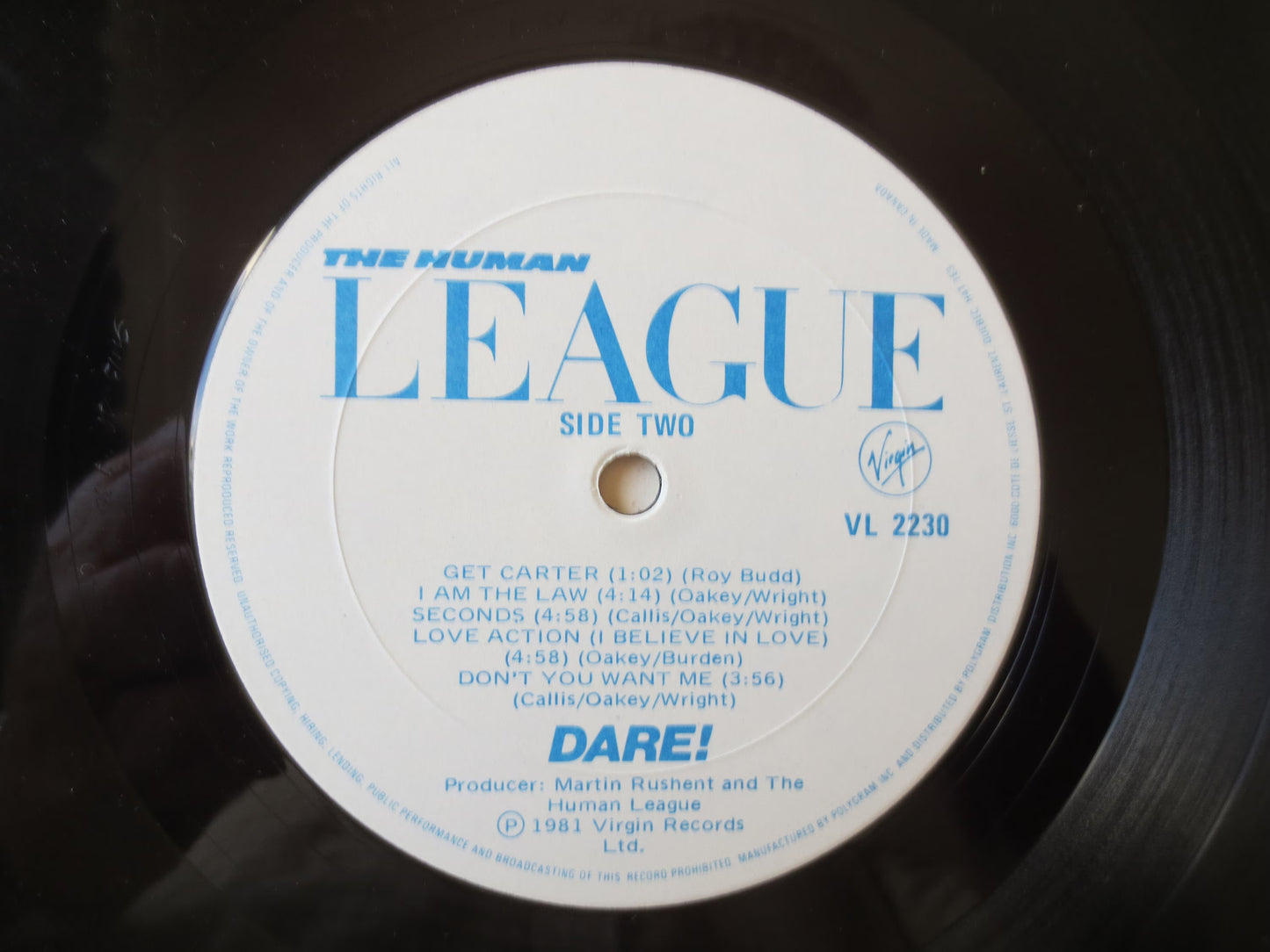 HUMAN LEAGUE, DARE, Human League Record, Human League Album, Human League Lp, Human League Vinyl, Vinyl Record, Rock Records, 1981 Records