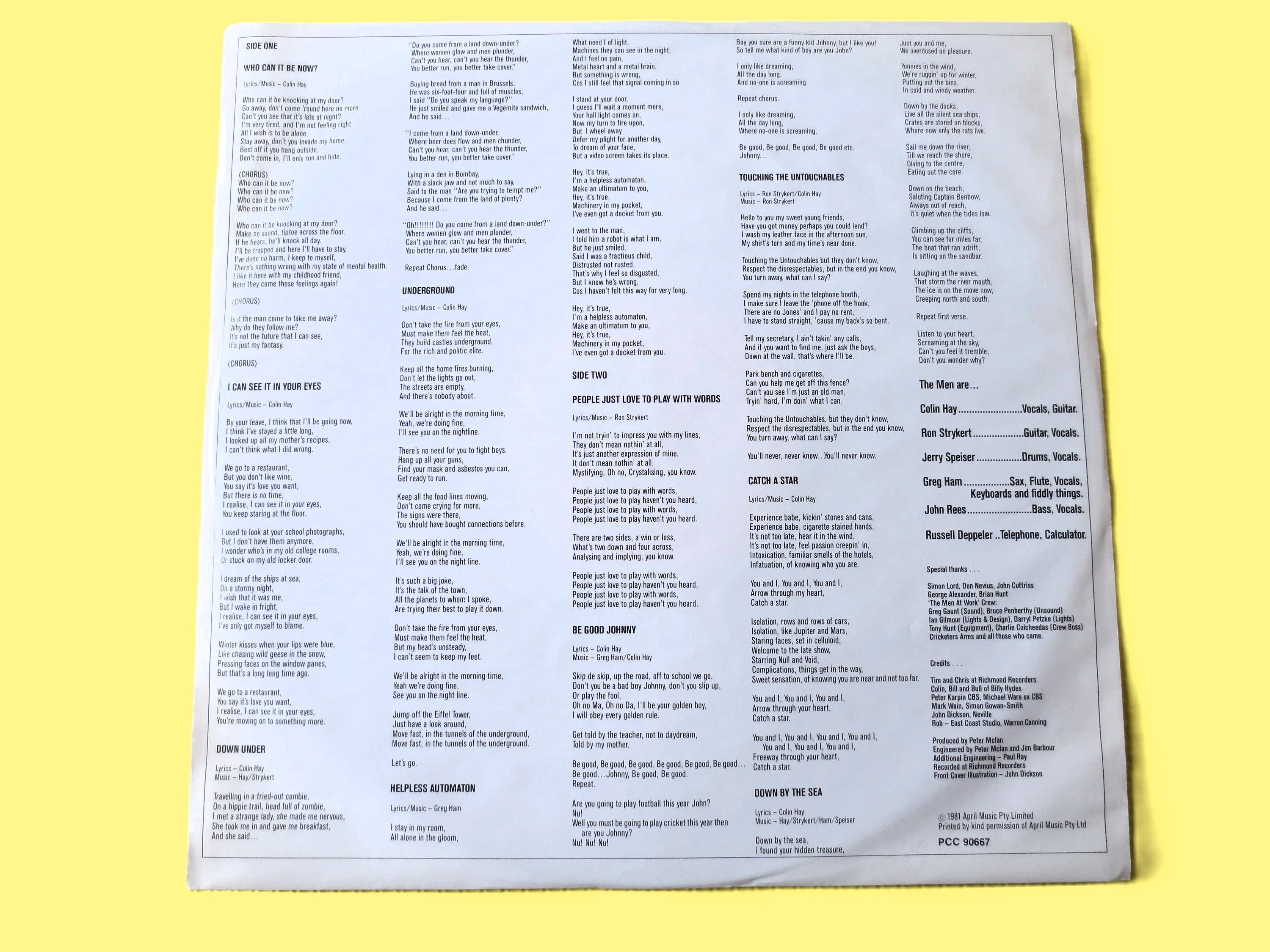 Men at Work – Business as Usual (1981) Vinyl LP