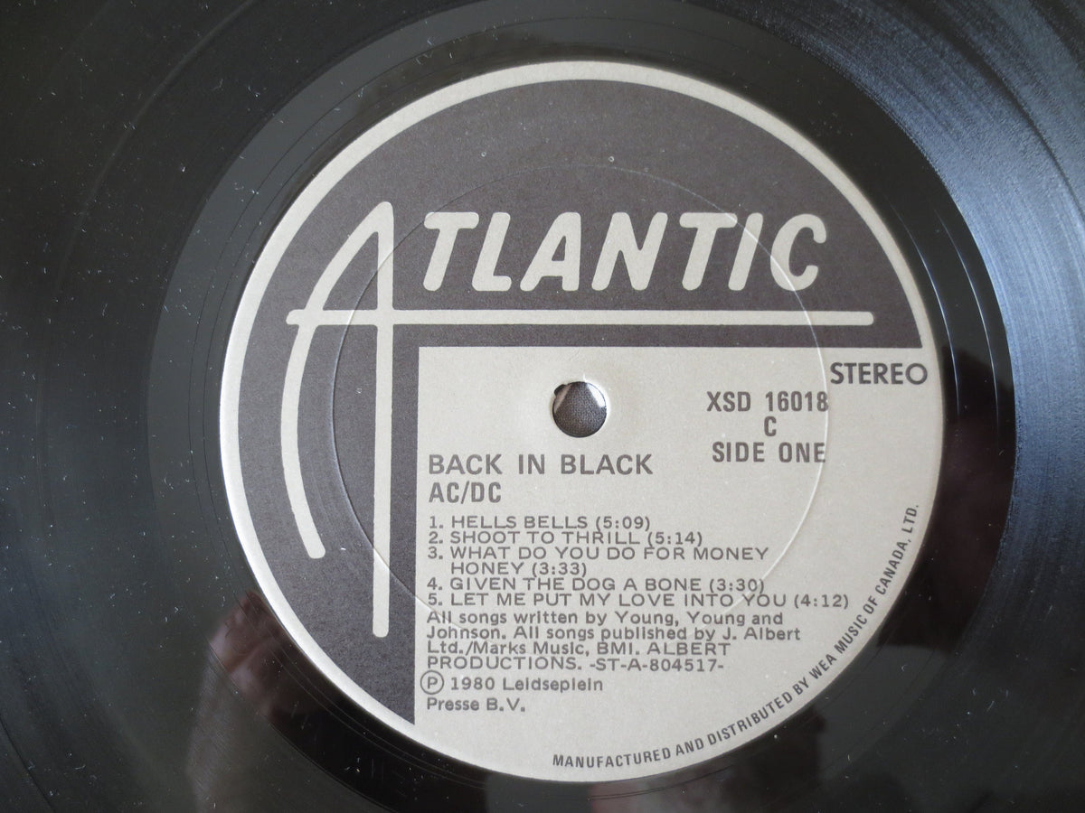 AC/DC Back in Black Vinyl Record - 1980 Rock LP