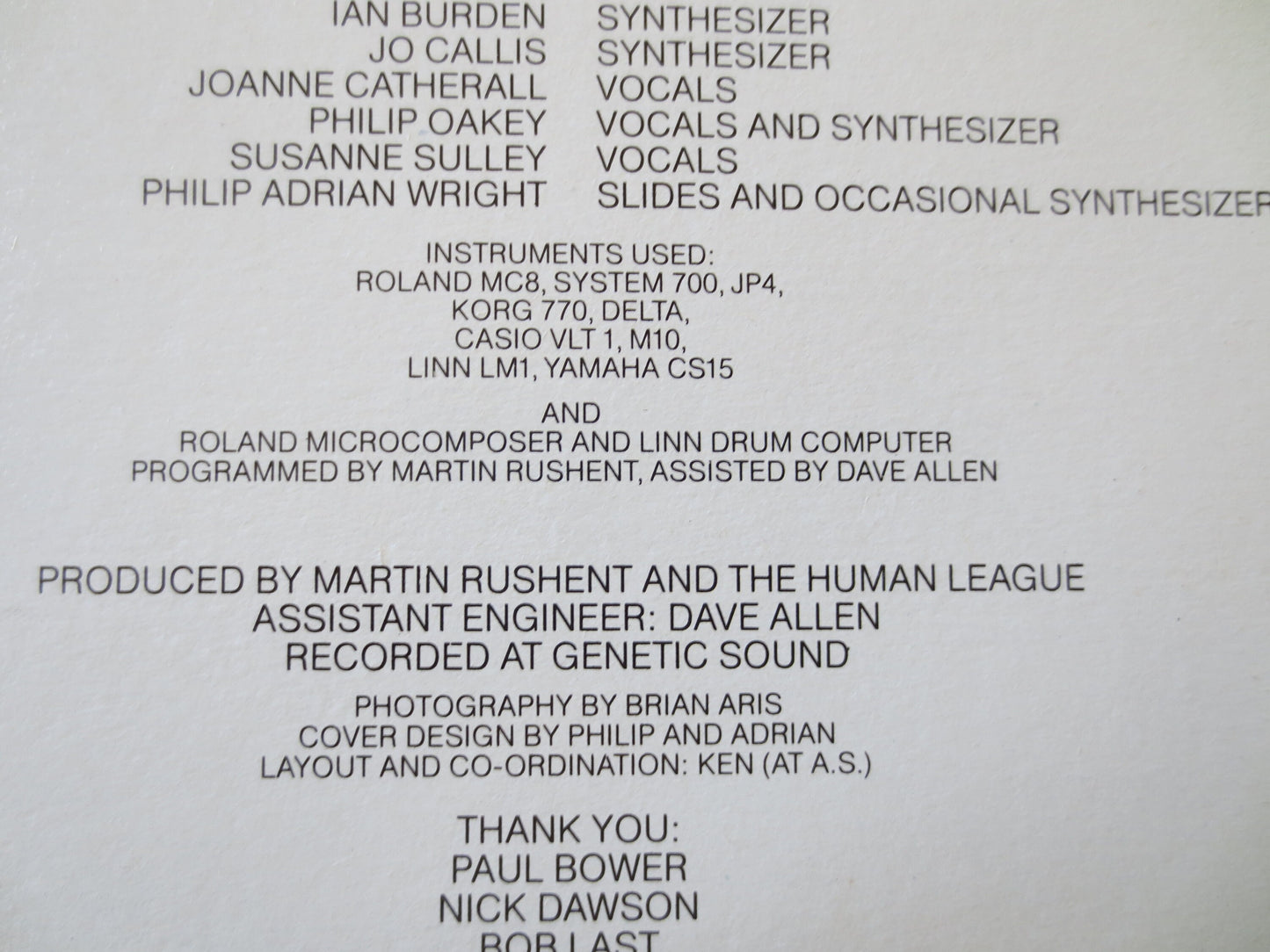 HUMAN LEAGUE, DARE, Human League Record, Human League Album, Human League Lp, Human League Vinyl, Vinyl Record, Rock Records, 1981 Records