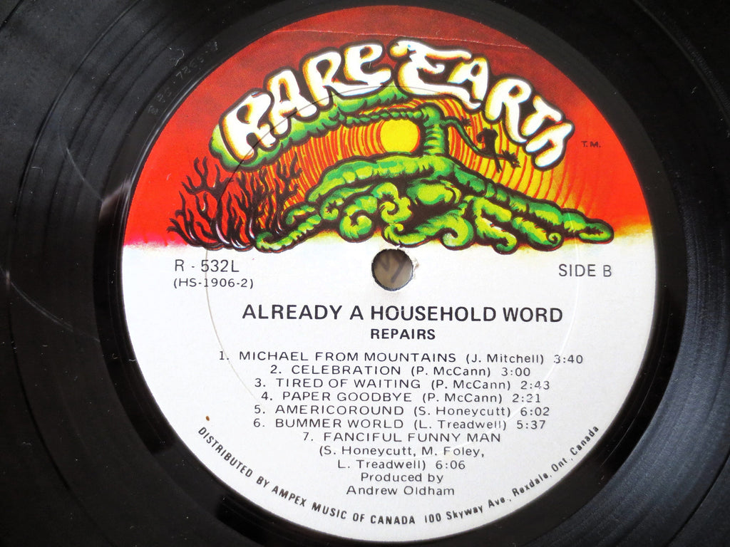Repairs – Already a Household Word (1971) Vinyl LP