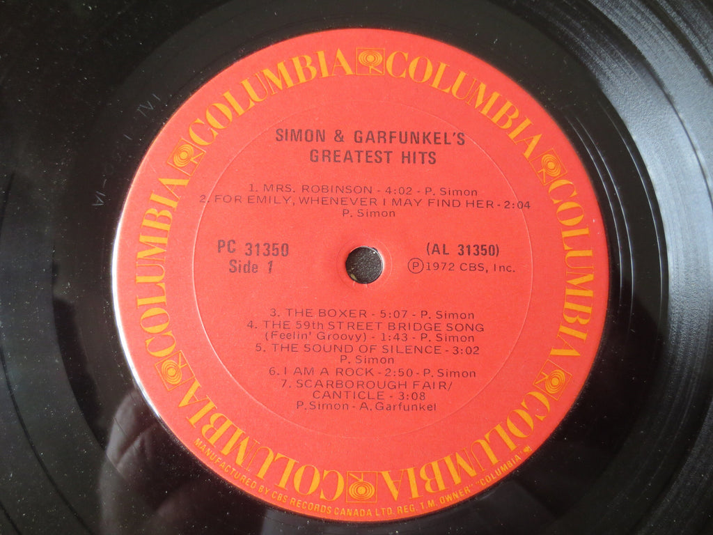 Simon & Garfunkel Greatest Hits Vinyl Record - 1972 Vintage Album