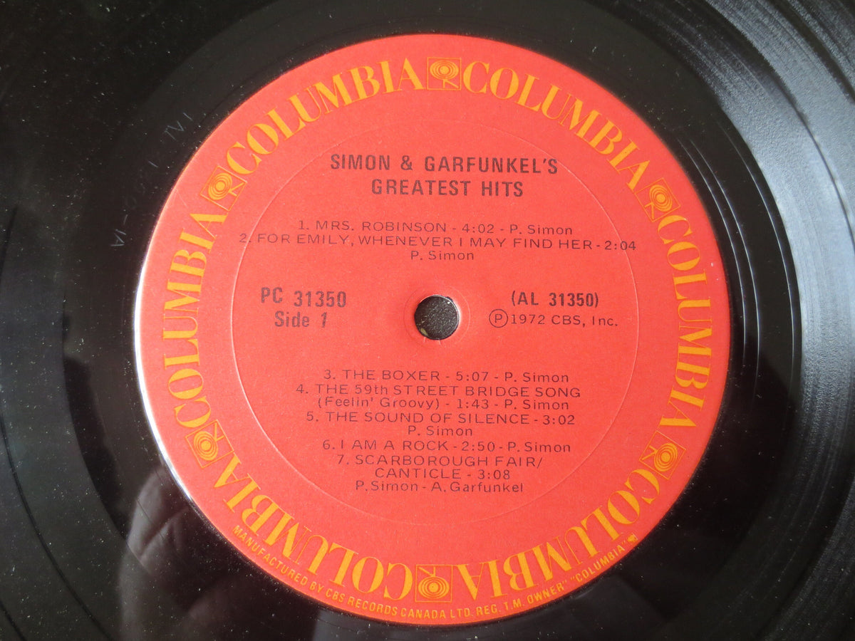 Simon & Garfunkel Greatest Hits Vinyl Record - 1972 Vintage Album