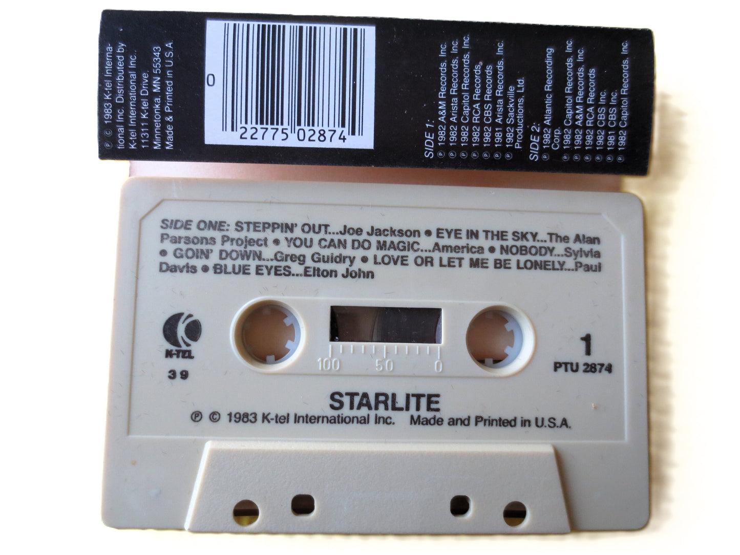 ROCK and ROLL, "STARLITE", 1982 Cassette Tape, Vintage Cassette