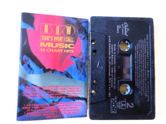 1988 Rock Hits, "Now That's What I Call Music" Cassette Tape, Vintage Cassette