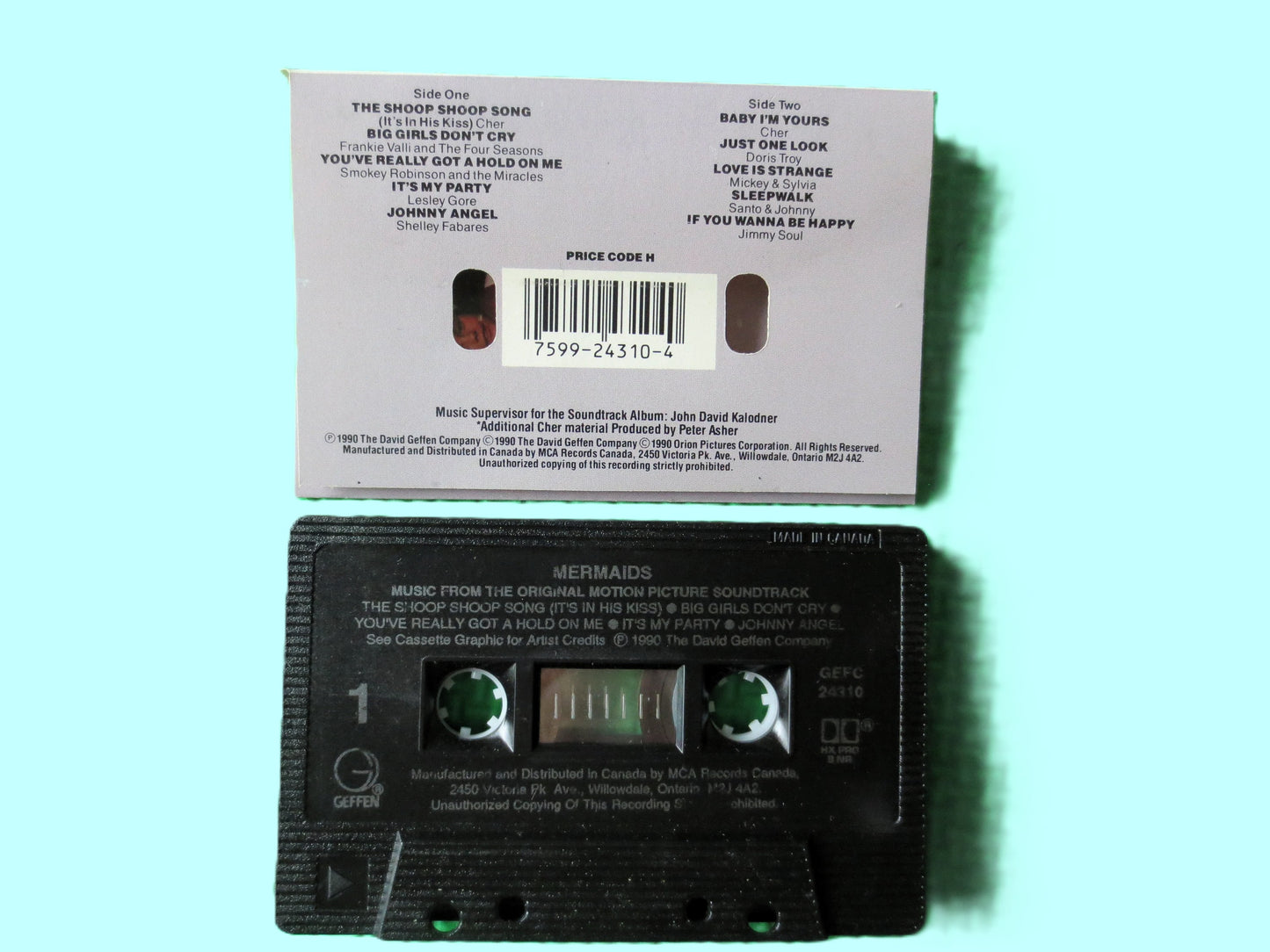 MERMAIDS, MOVIE SOUNDTRACK, 1990 Cassette Tape, Vintage Cassette