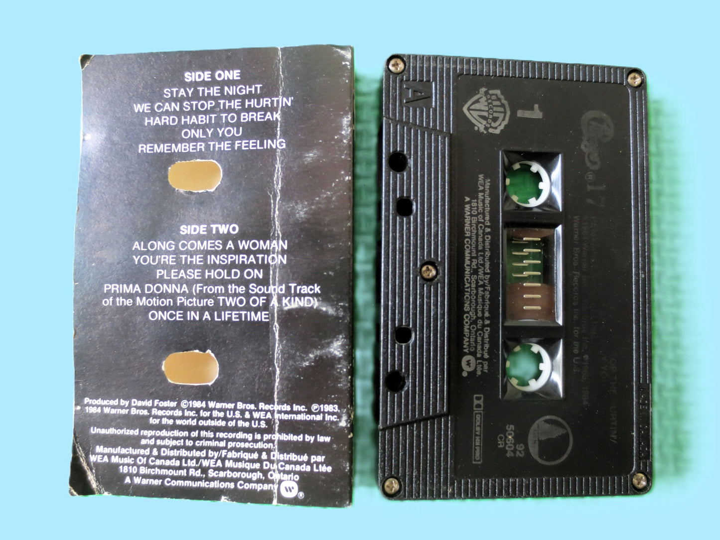 CHICAGO 17, 1984 Cassette Tape, Vintage CHICAGO Album