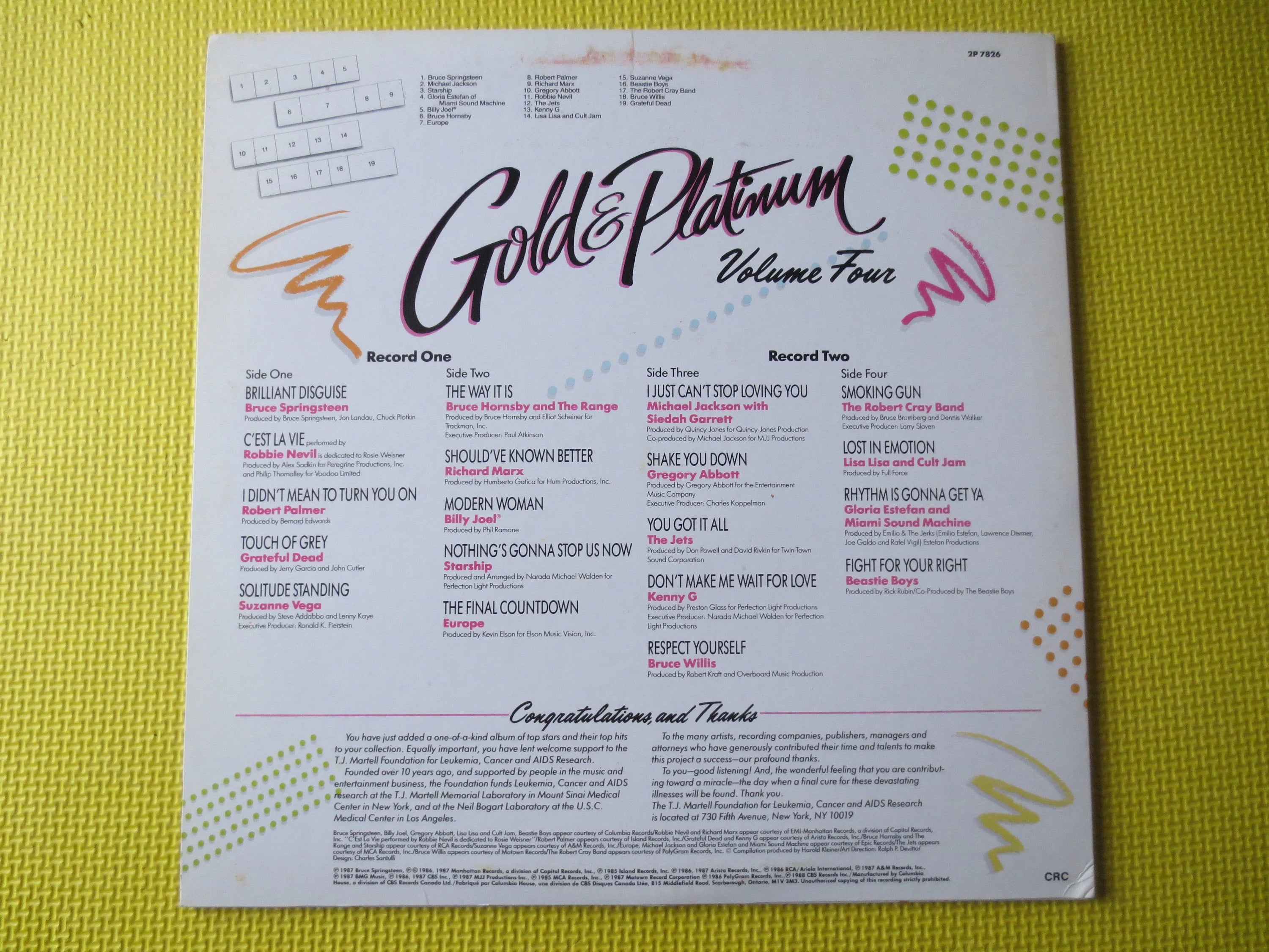 GOLD and PLATINUM, Volume Four, Vintage Album, 1987 Record, Vinyl Lp